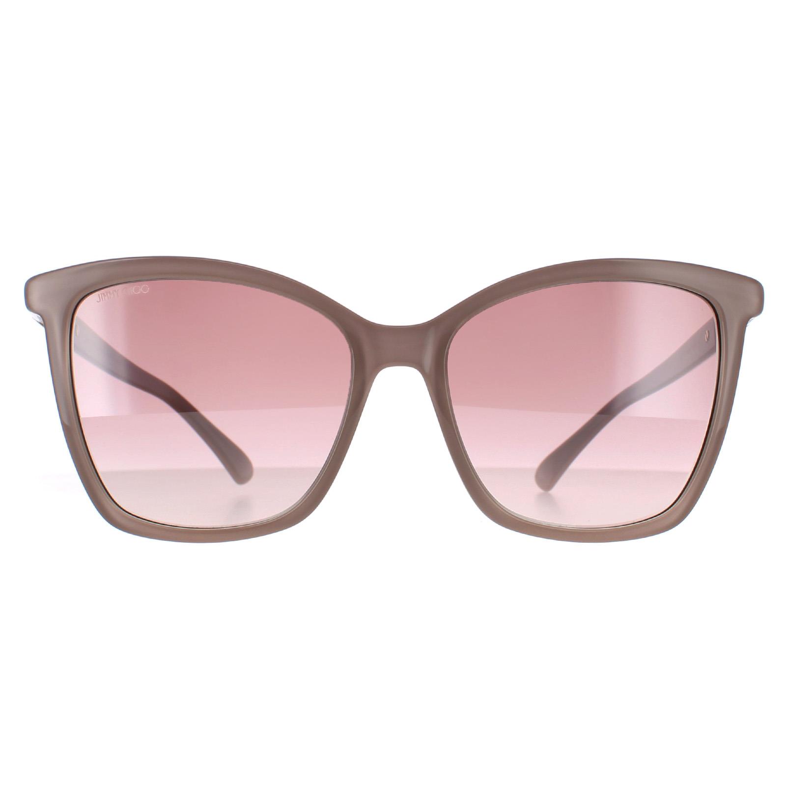 Pink Jimmy Choo Pink Square Nude Brown Silver Mirror ALI/S, Image 1 of 6