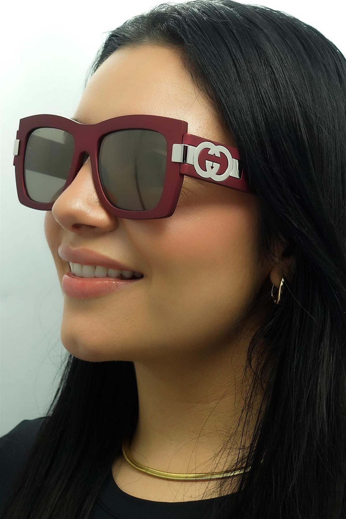 Red Square Red with Silver Grey with Light Silver Mirror GG1688S, Image 6 of 6