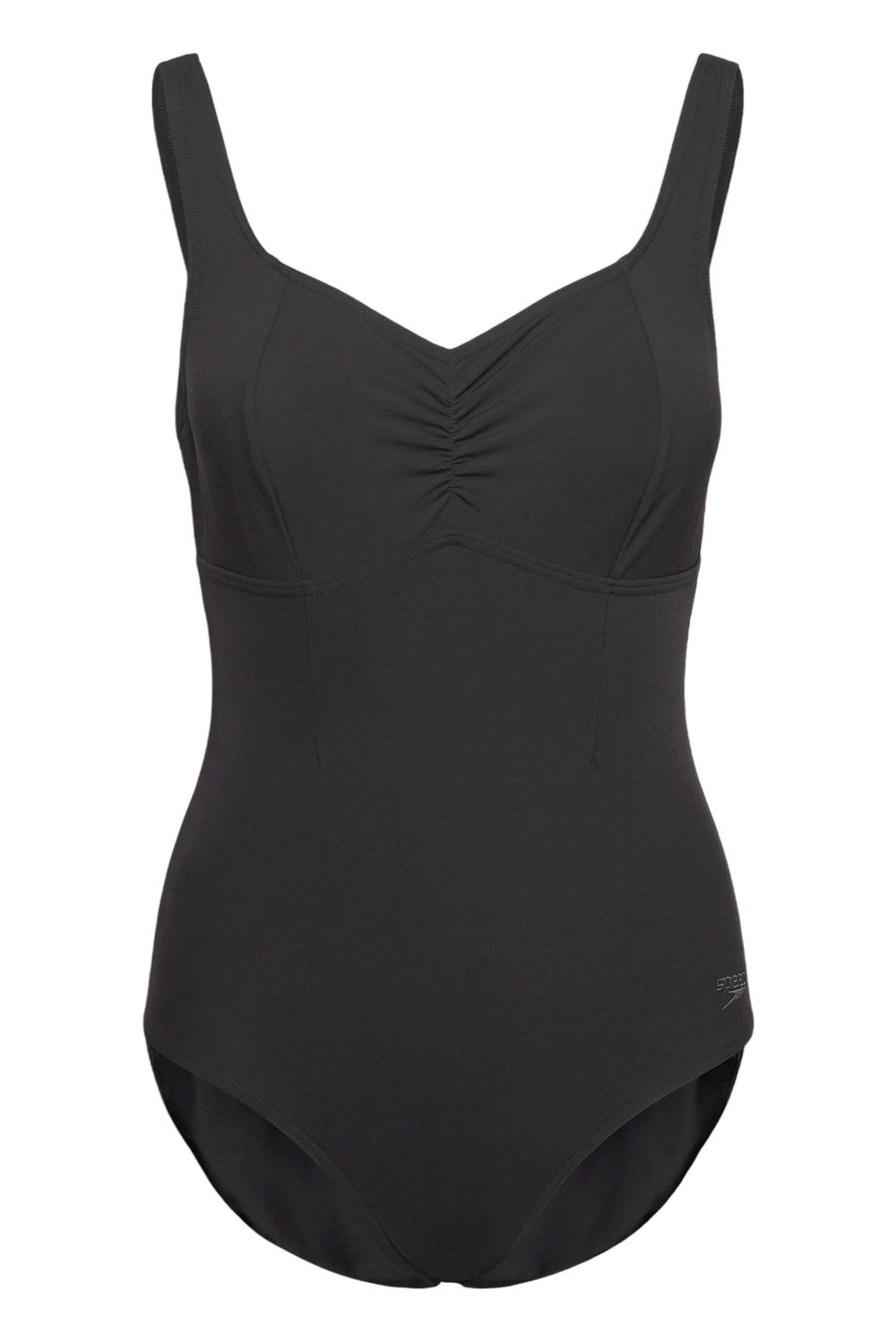 Charcoal Plain One Piece Swimsuit, Image 1 of 5