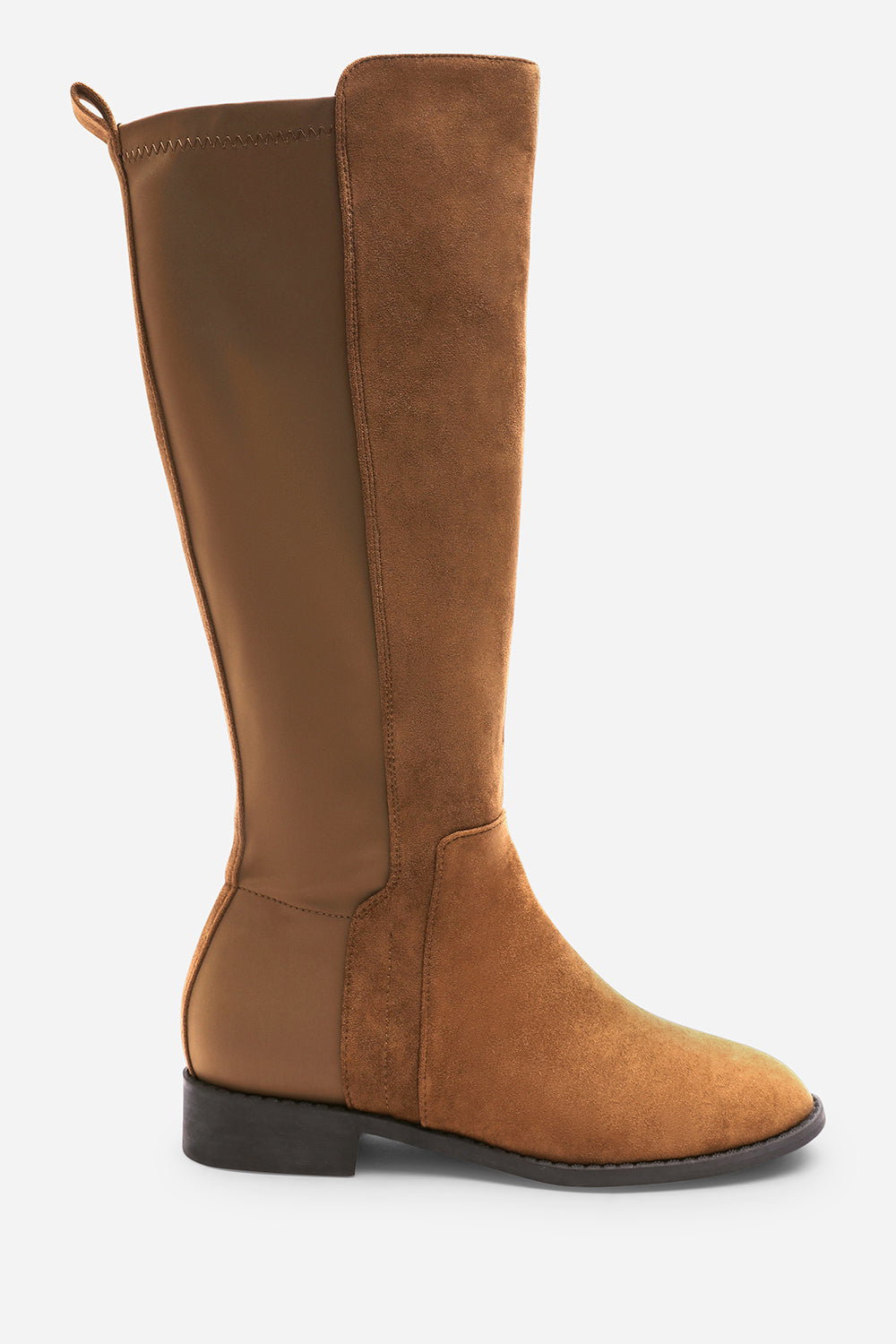 Khaki 'Parker' Knee High Boots With Side Zip, Image 3 of 6