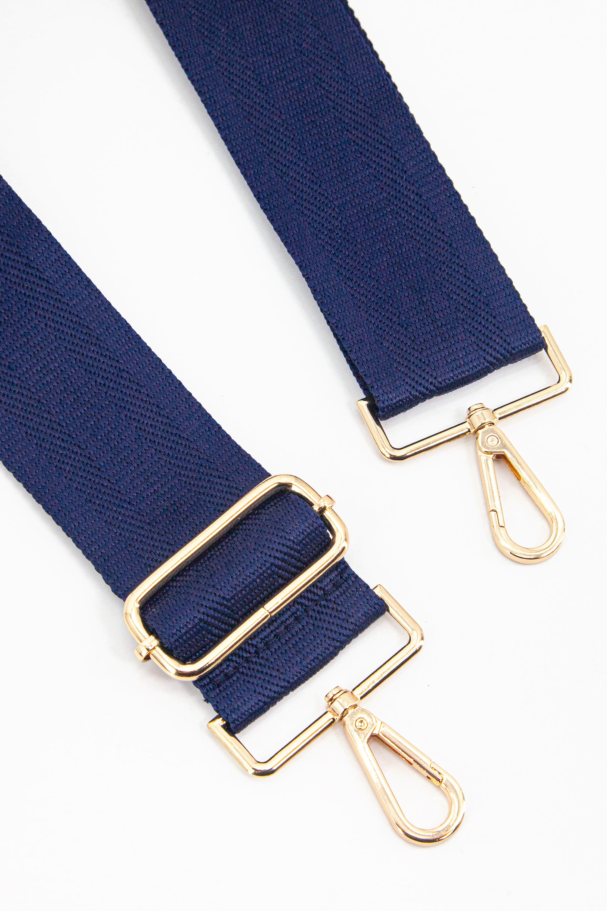 Navy Blue Sarta Navy Blue Plain Woven Wide Bag Strap, Image 2 of 4