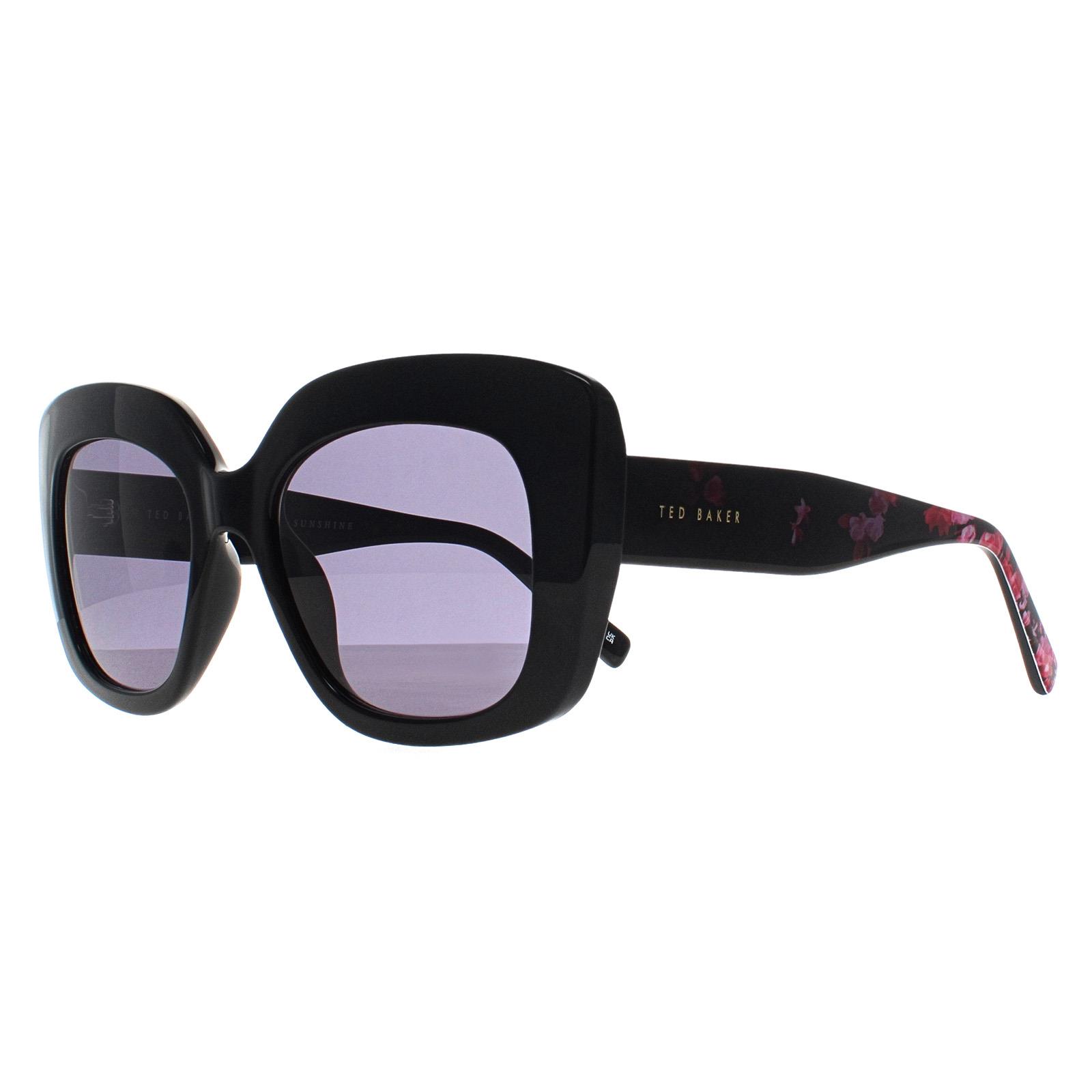 Black Ted Baker Black Cat Eye Gloss Solid Black Grey TB1675 Hattie, Image 2 of 3