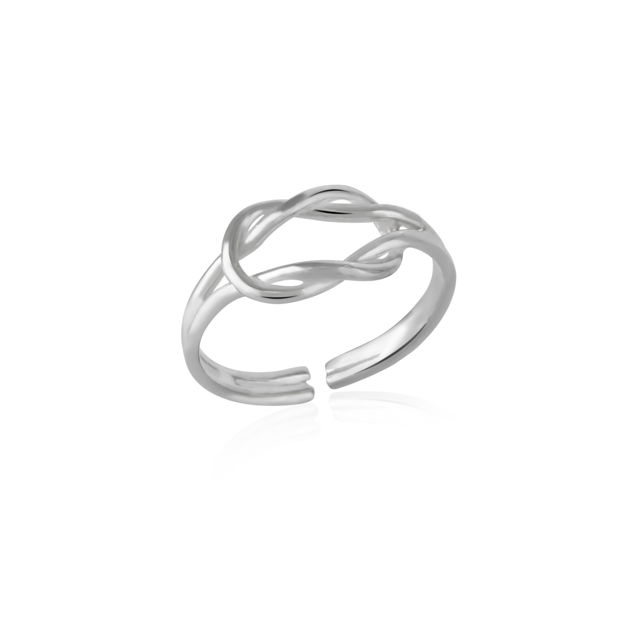 Silver Knot Sterling Silver Adjustable Ring, Image 1 of 1