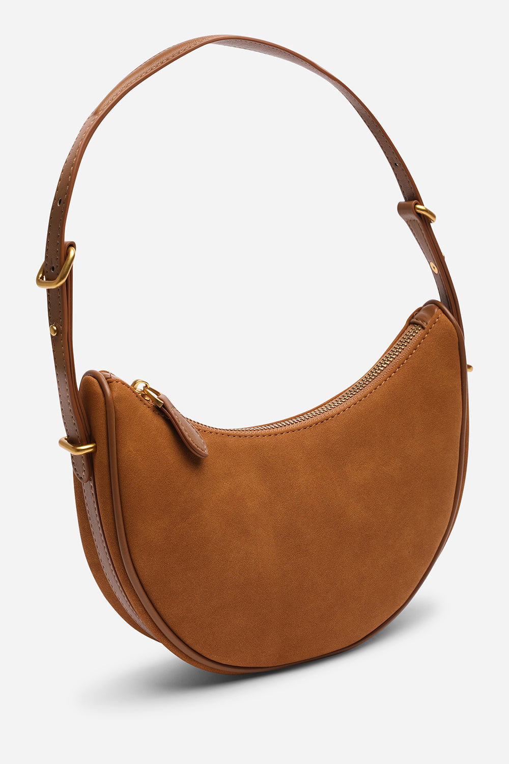 Ivory Where's That From Ivory Pebble Modern Half Moon Shoulder Bag, Image 2 of 6