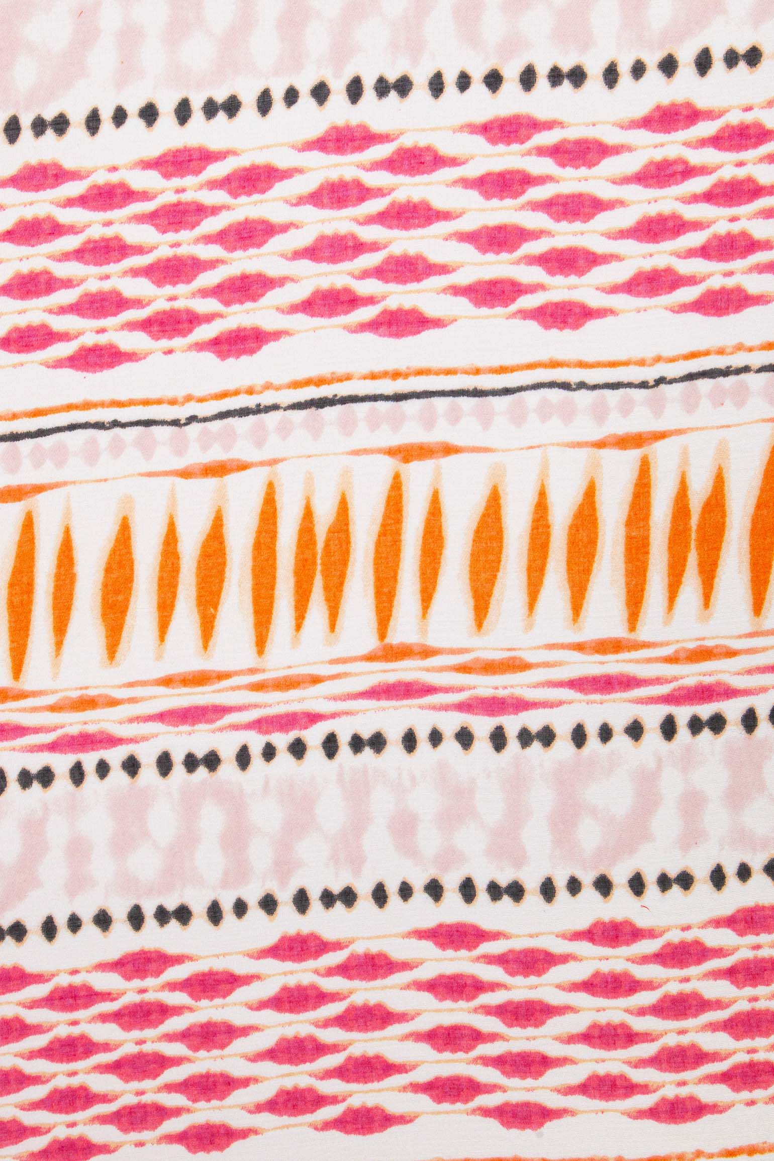 Pink Sarta Pink Geometric Boho Lightweight Scarf, Image 3 of 5