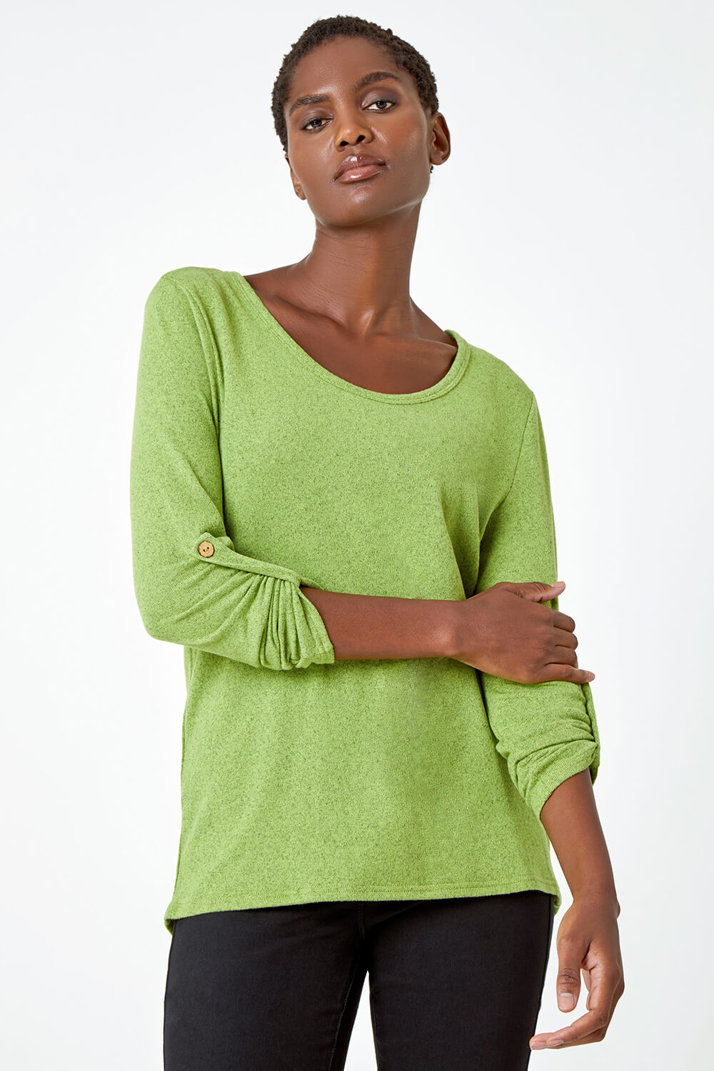 Lime Bow Back Detail Stretch Top, Image 5 of 5
