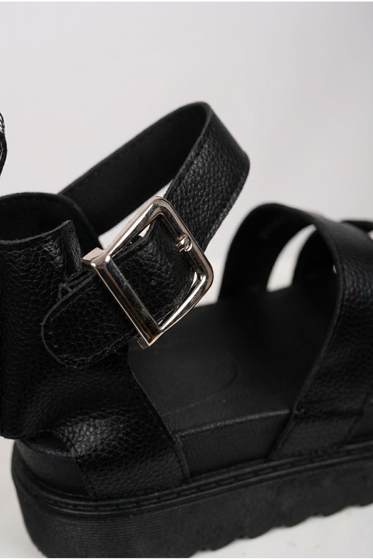 Black Nina Womens Multi Strap Platform Sandals, Image 4 of 5
