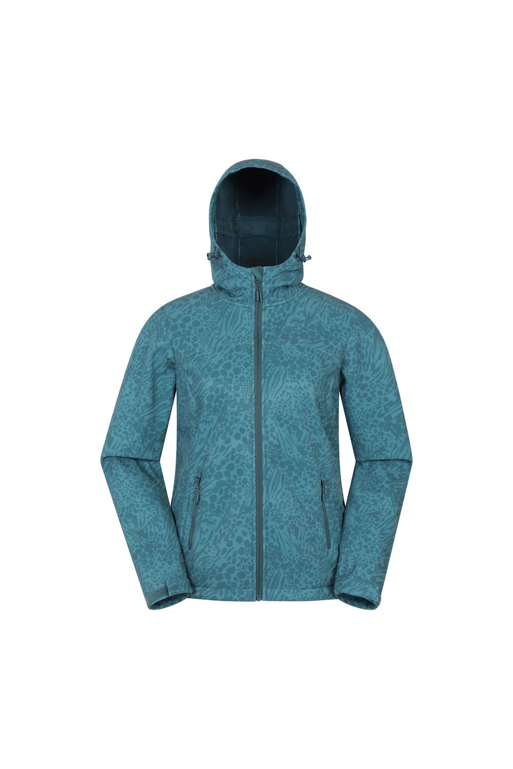 Teal Exodus Printed Softshell Jacket, Image 1 of 4