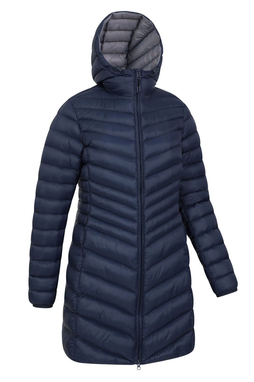 Navy Florence Long Padded Jacket, Image 3 of 8