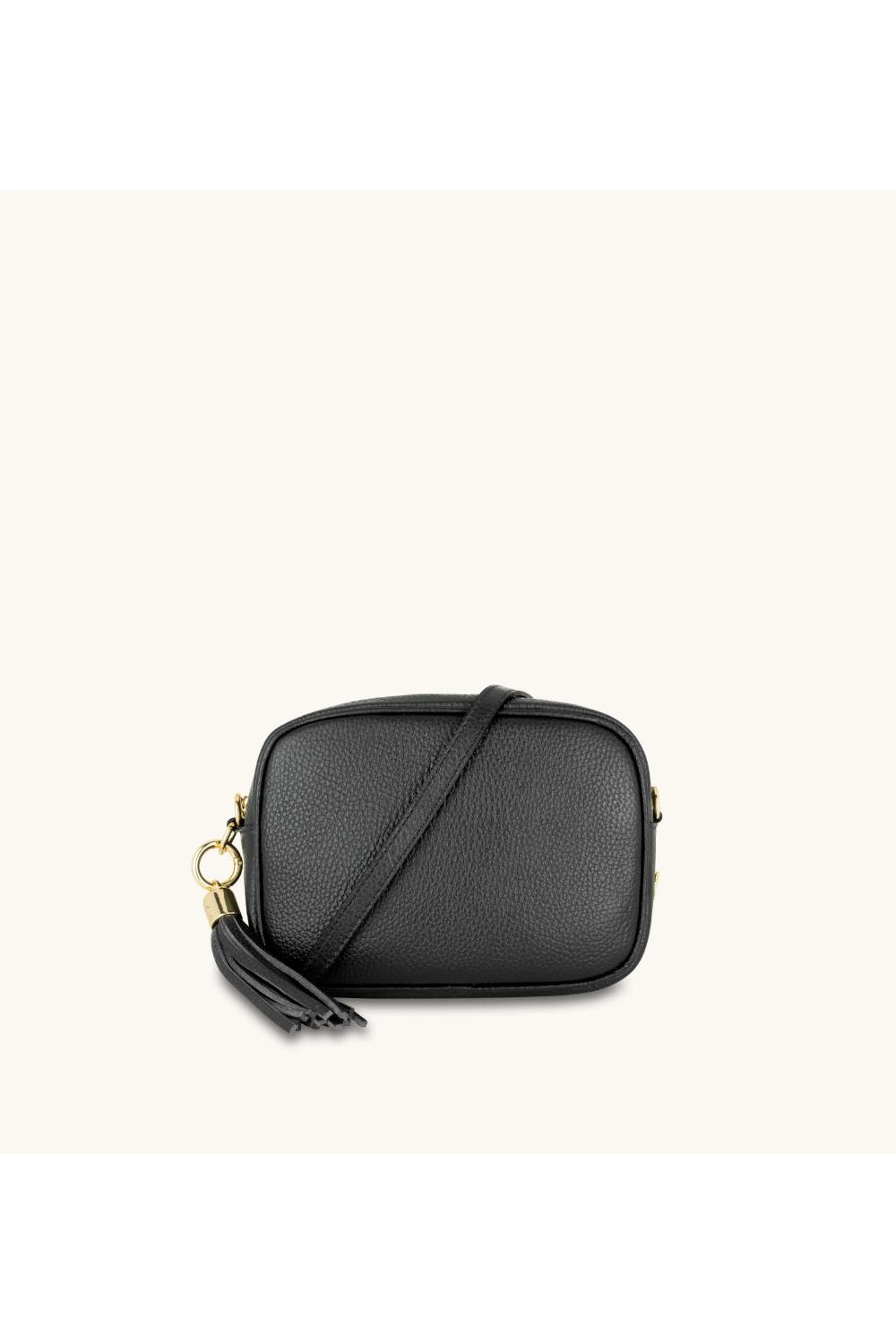 Black The Tassel Black Leather Crossbody Bag, Image 1 of 4