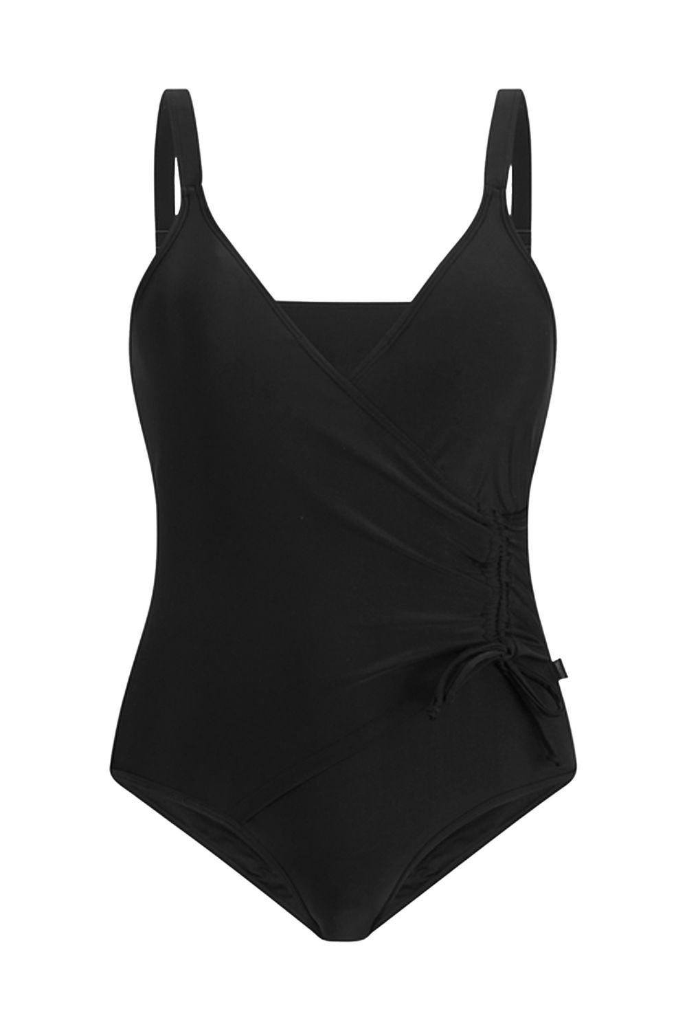 Black Baylenne Plain One Piece Swimsuit, Image 1 of 3