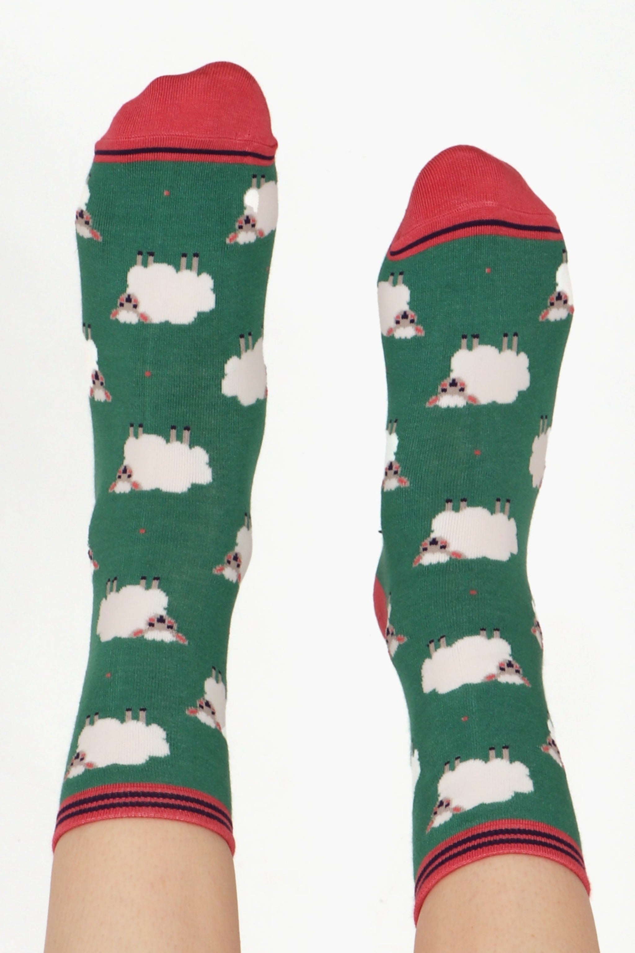 Green Spring Lamb Woolly Sheep Bamboo Socks, Image 4 of 5