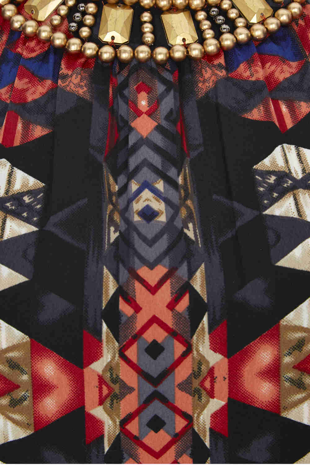 Orange Tribal Print Maxi Dress, Image 6 of 5