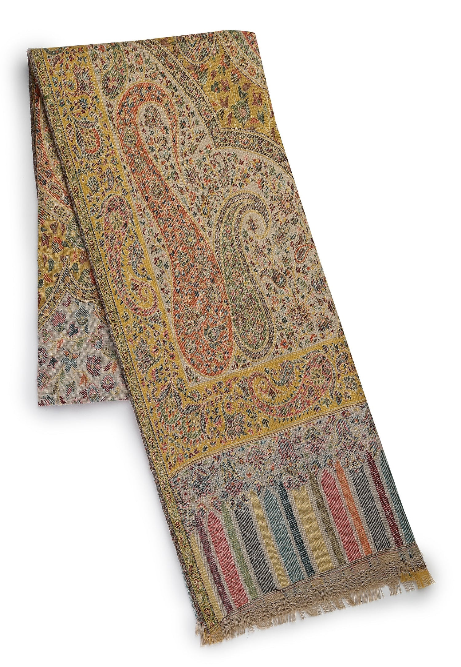 Multi Kashmiri Jamawar Scarf