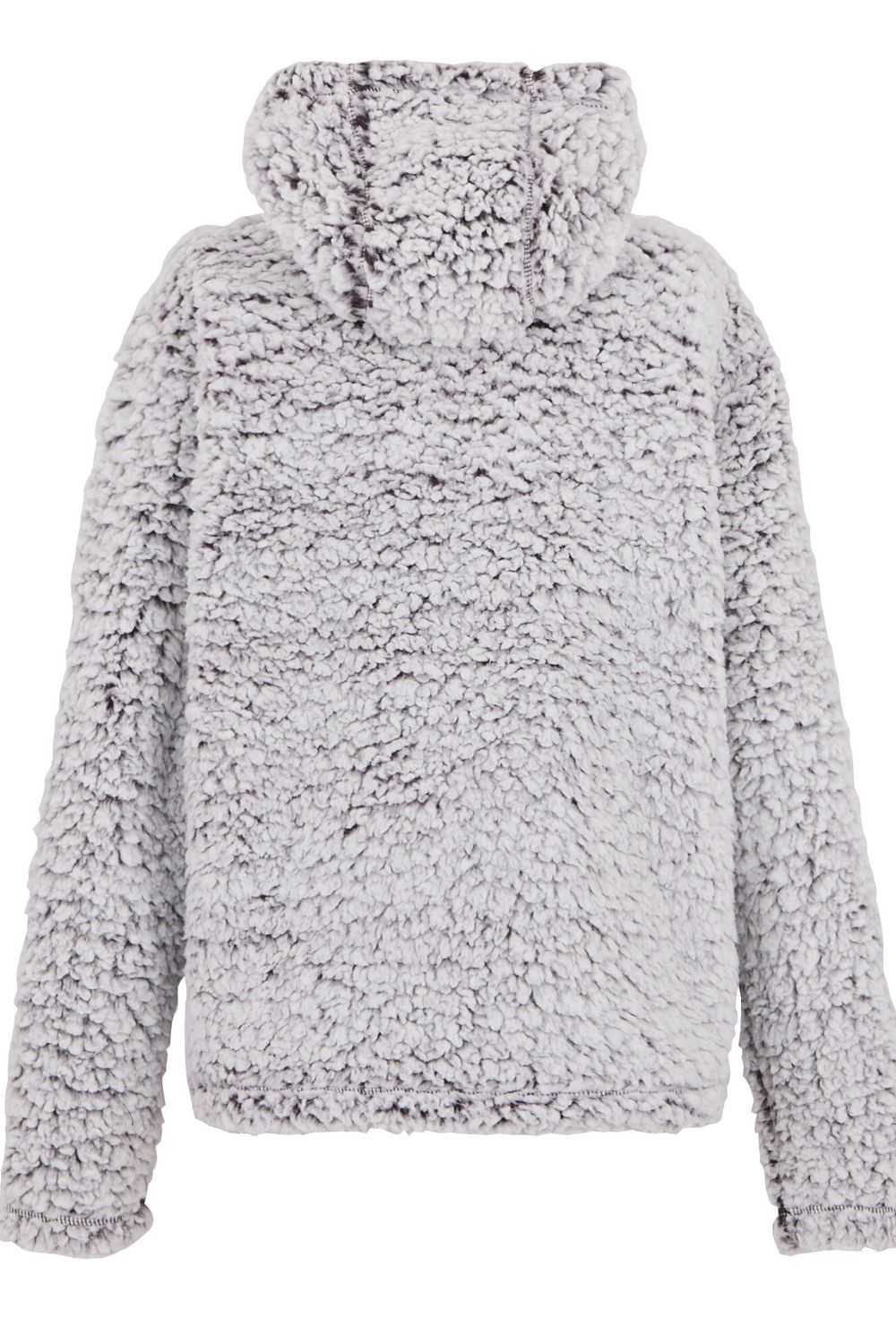Plum Zelpha Fluffy Hooded Fleece Jacket, Image 2 of 4