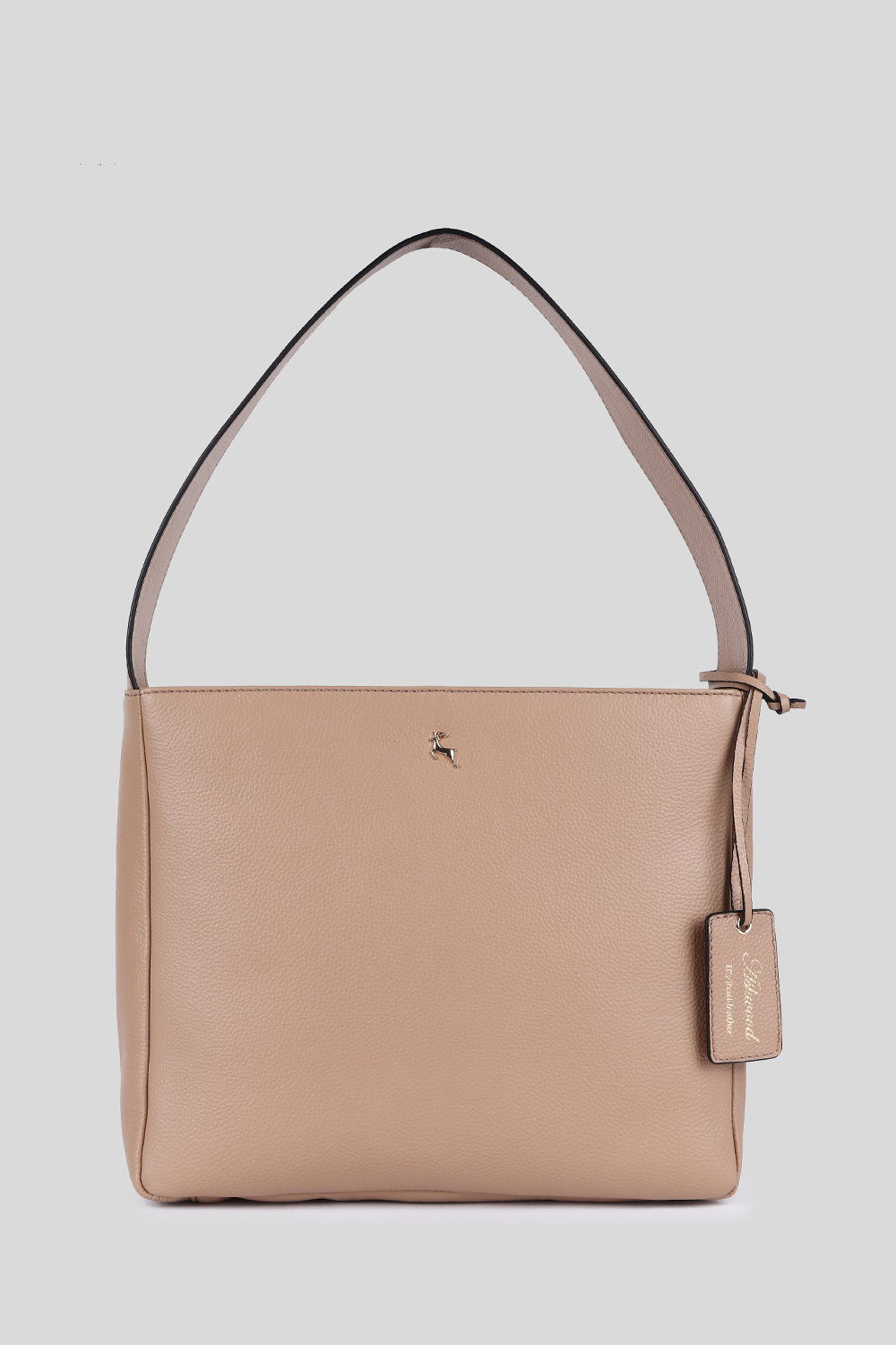 Beige Ashwood Leather Beige 'Capolavoro Veneziano' Real Leather Hobo Shoulder Bag, Image 1 of 4