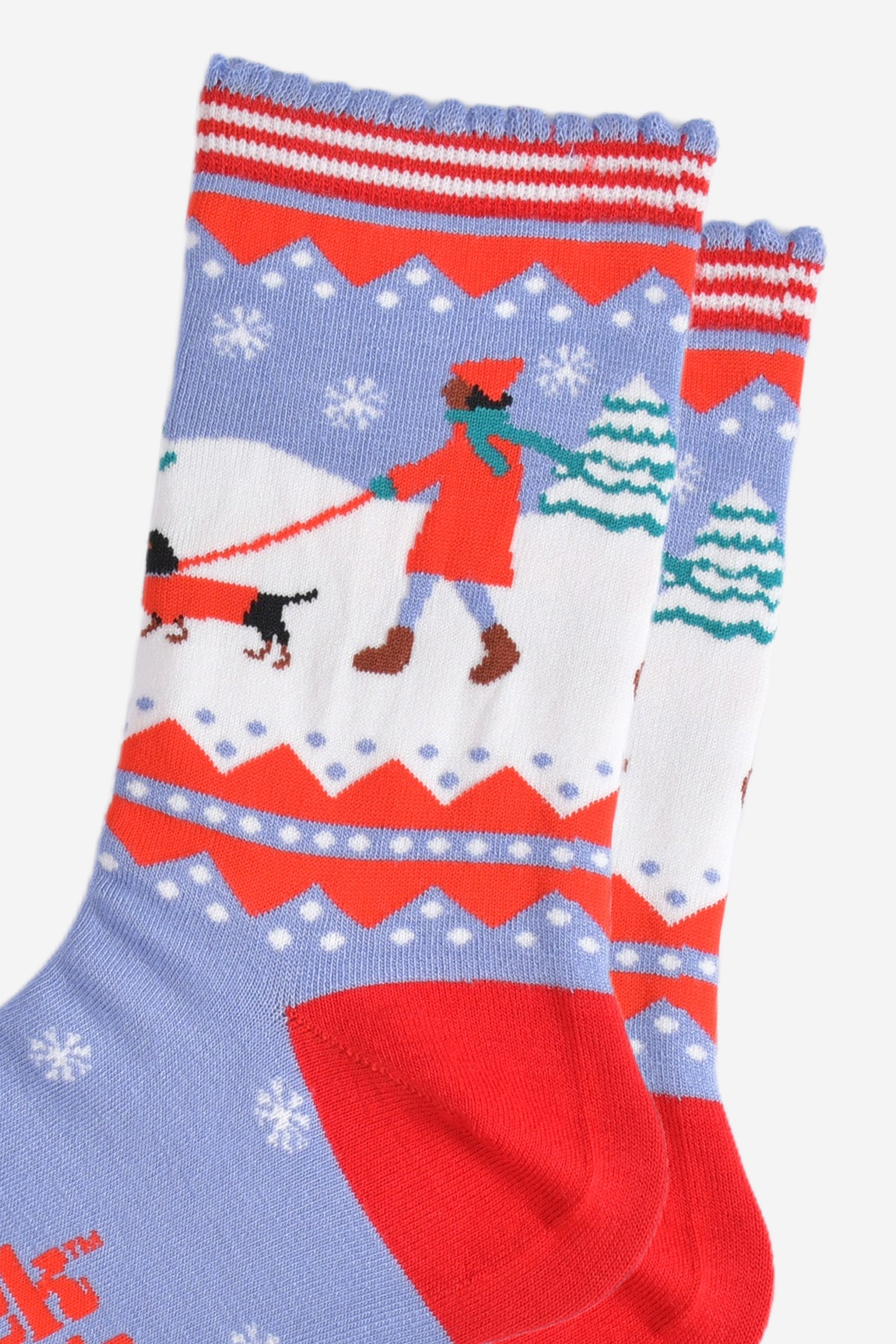 Blue Sausage Dogs Walker Bamboo Socks, Image 2 of 5