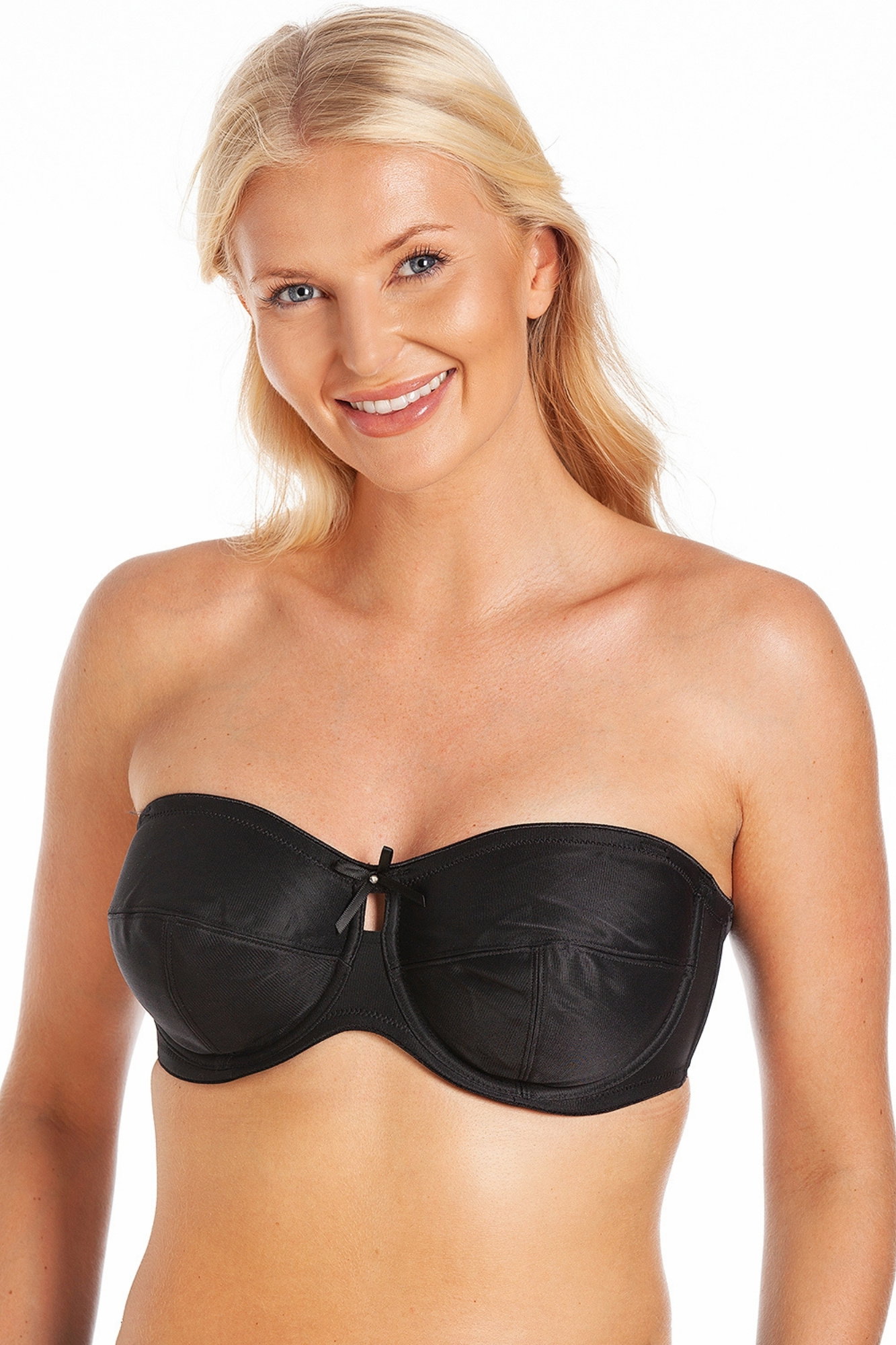Black Camille Lingerie Black Strapless Underwired Multiway Bra, Image 1 of 5