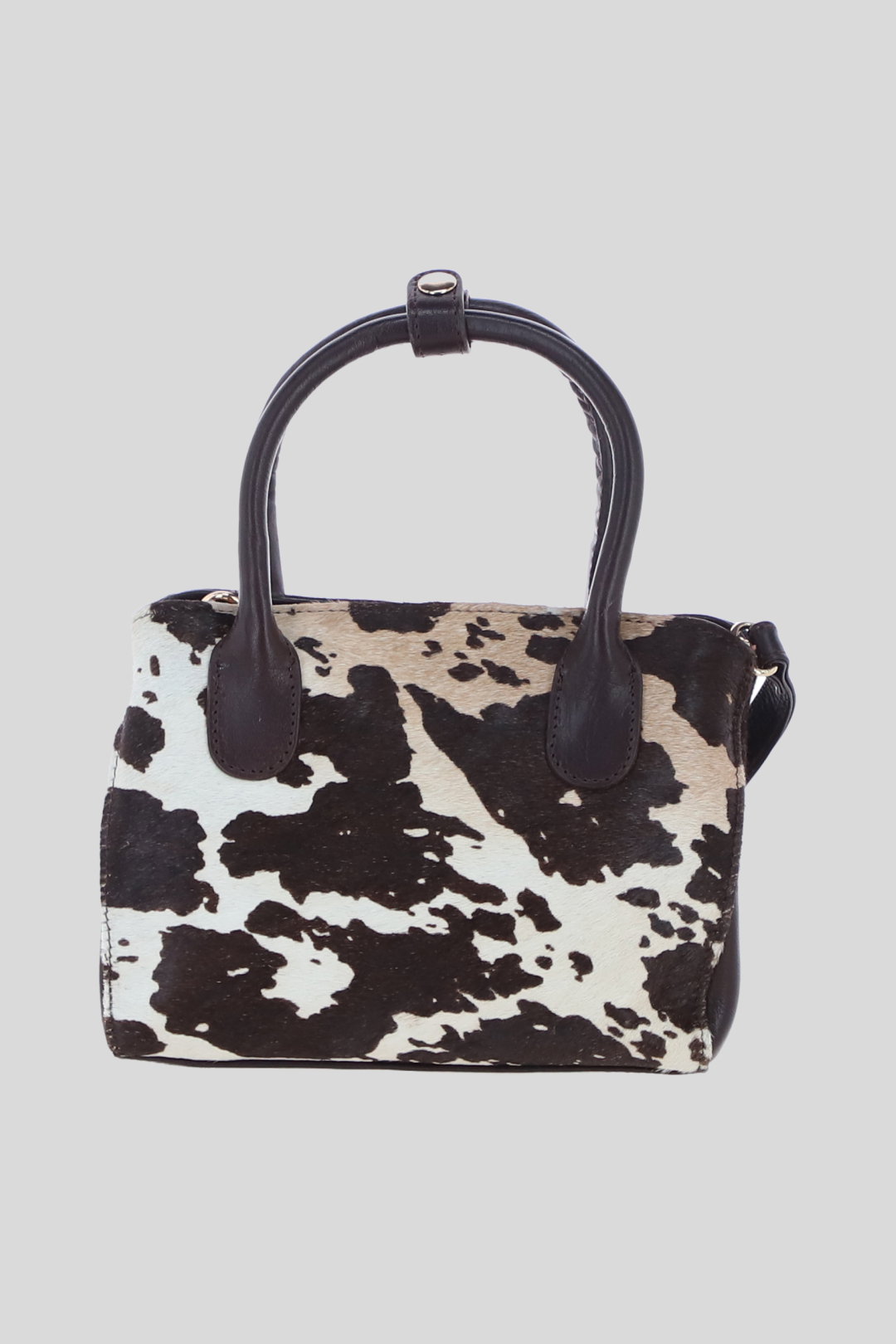 Brown Hair-On Leather Mini Crossbody Handbag, Image 3 of 4
