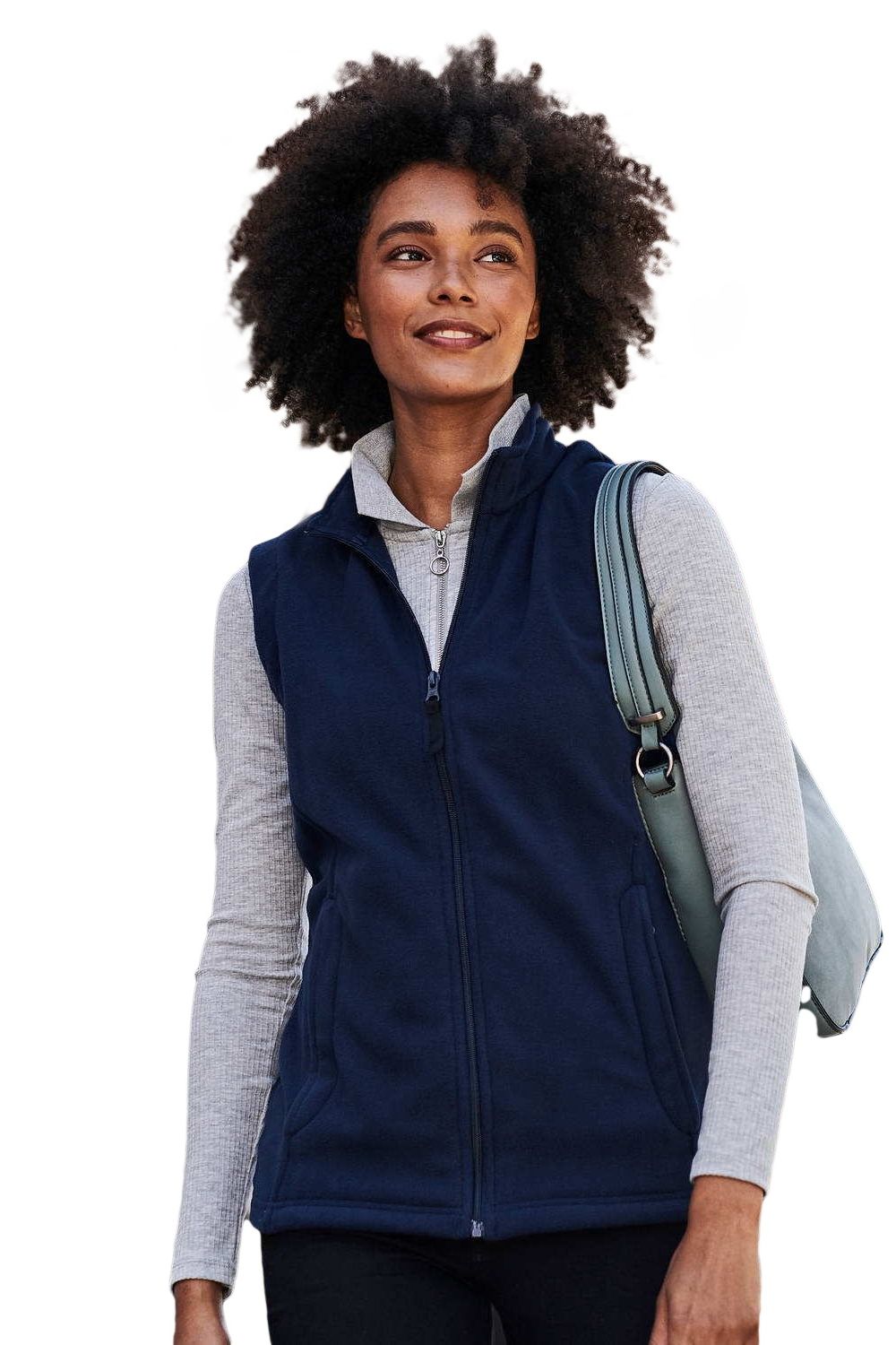 Navy Microfleece Body Warmer, Image 1 of 4