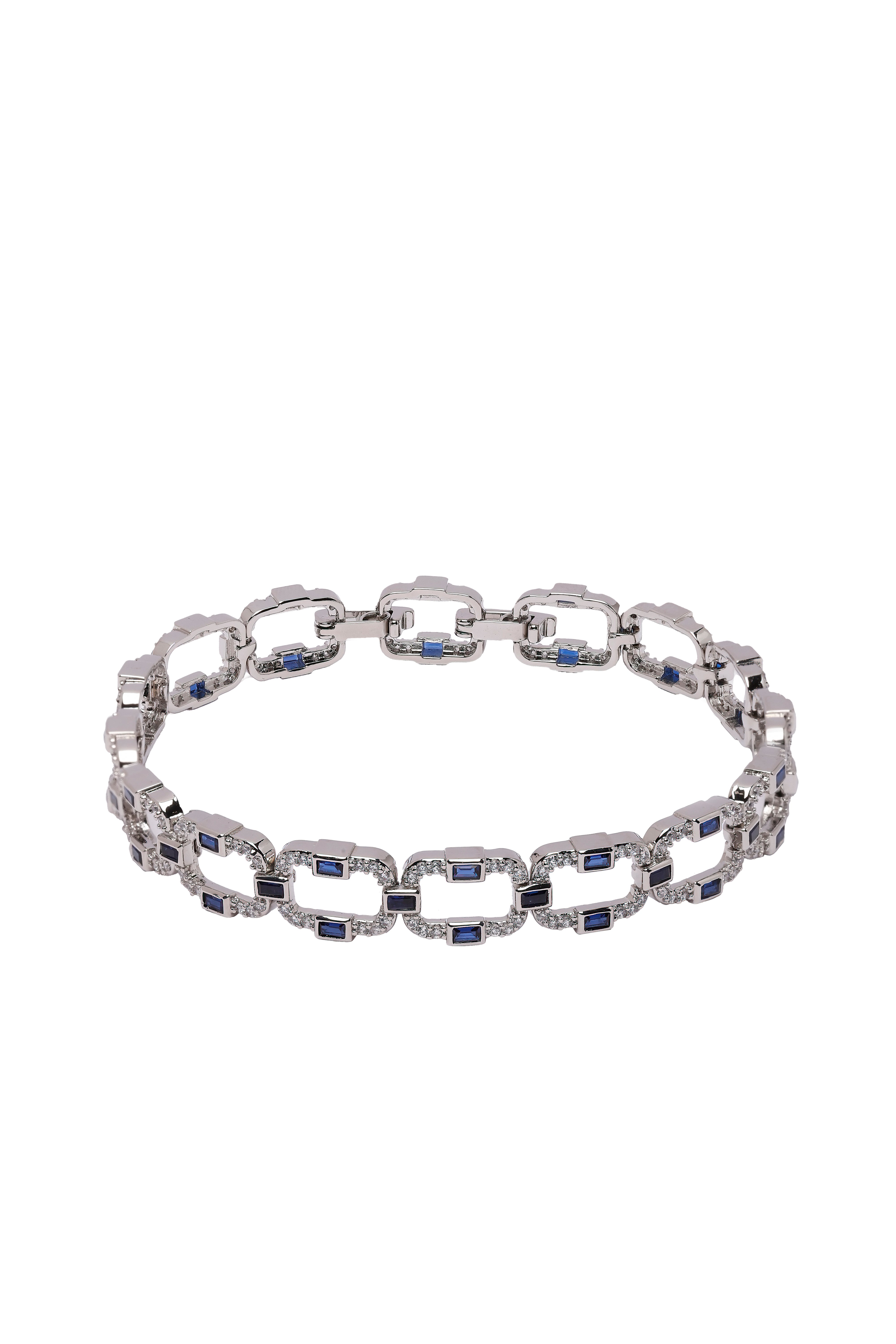 Blue Diva Interlock Bracelet