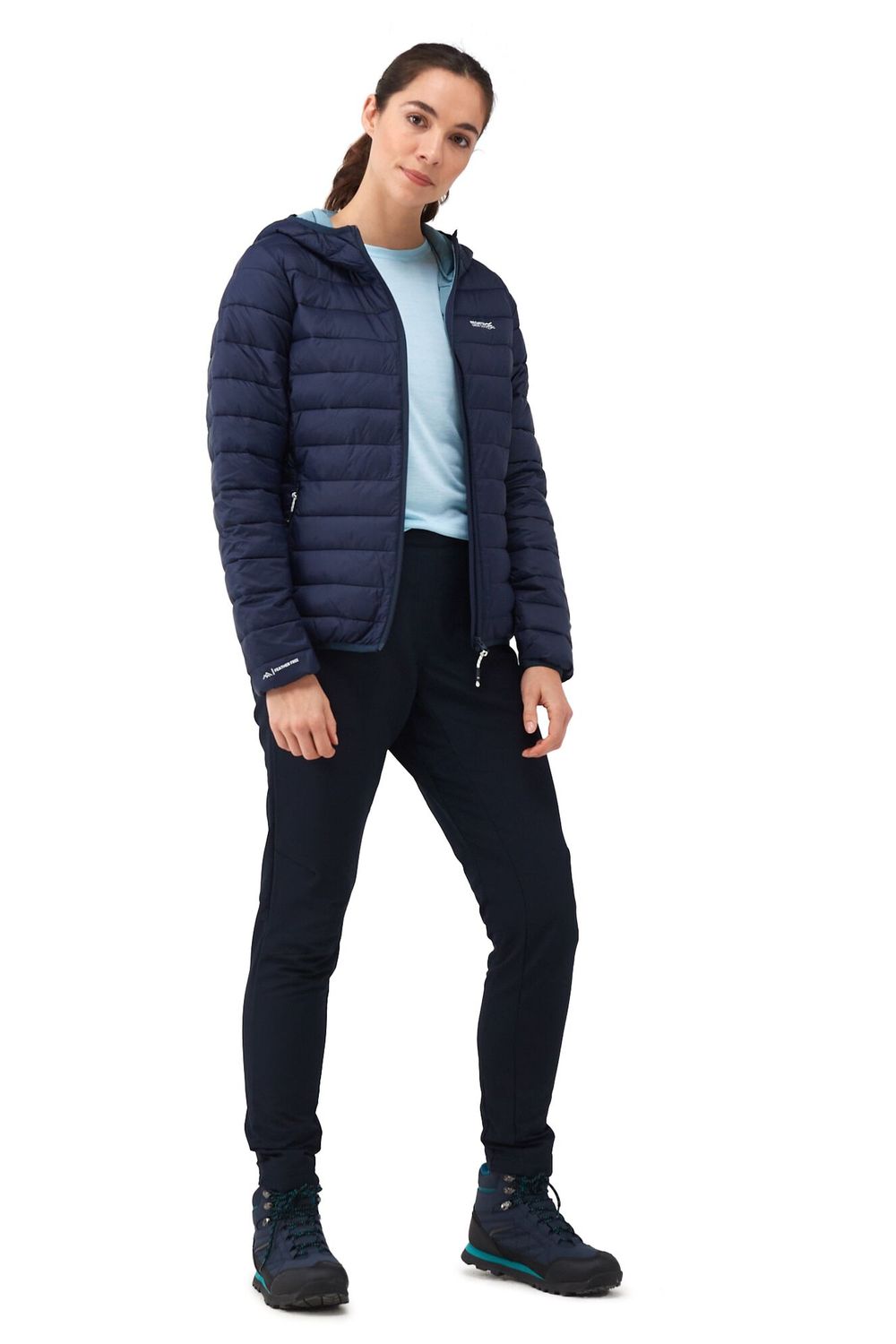 Navy Marizion Hooded Padded Jacket, Image 4 of 4