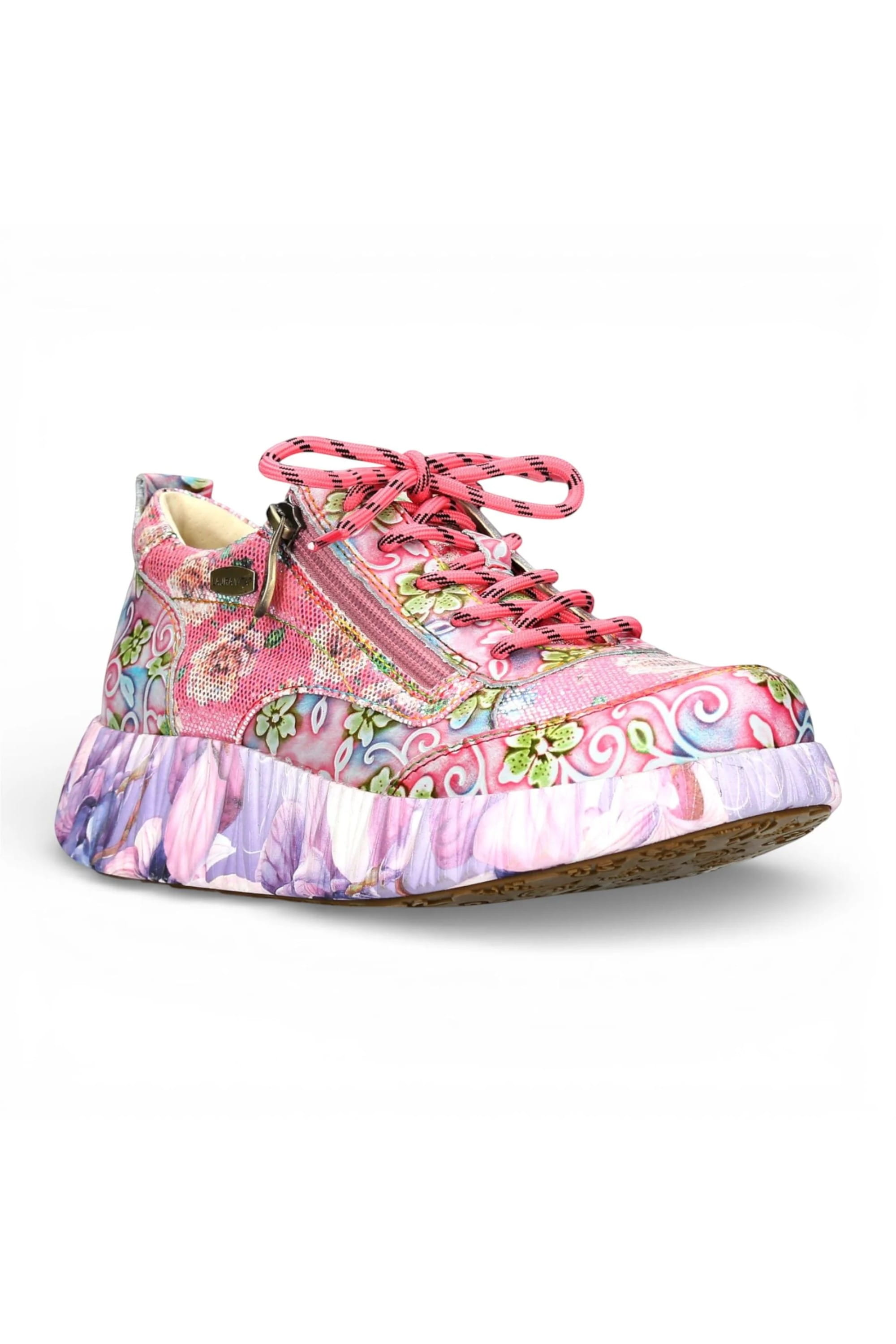 Pink Womens Platform Sneaker Shoes-Nikito 62, Image 4 of 7