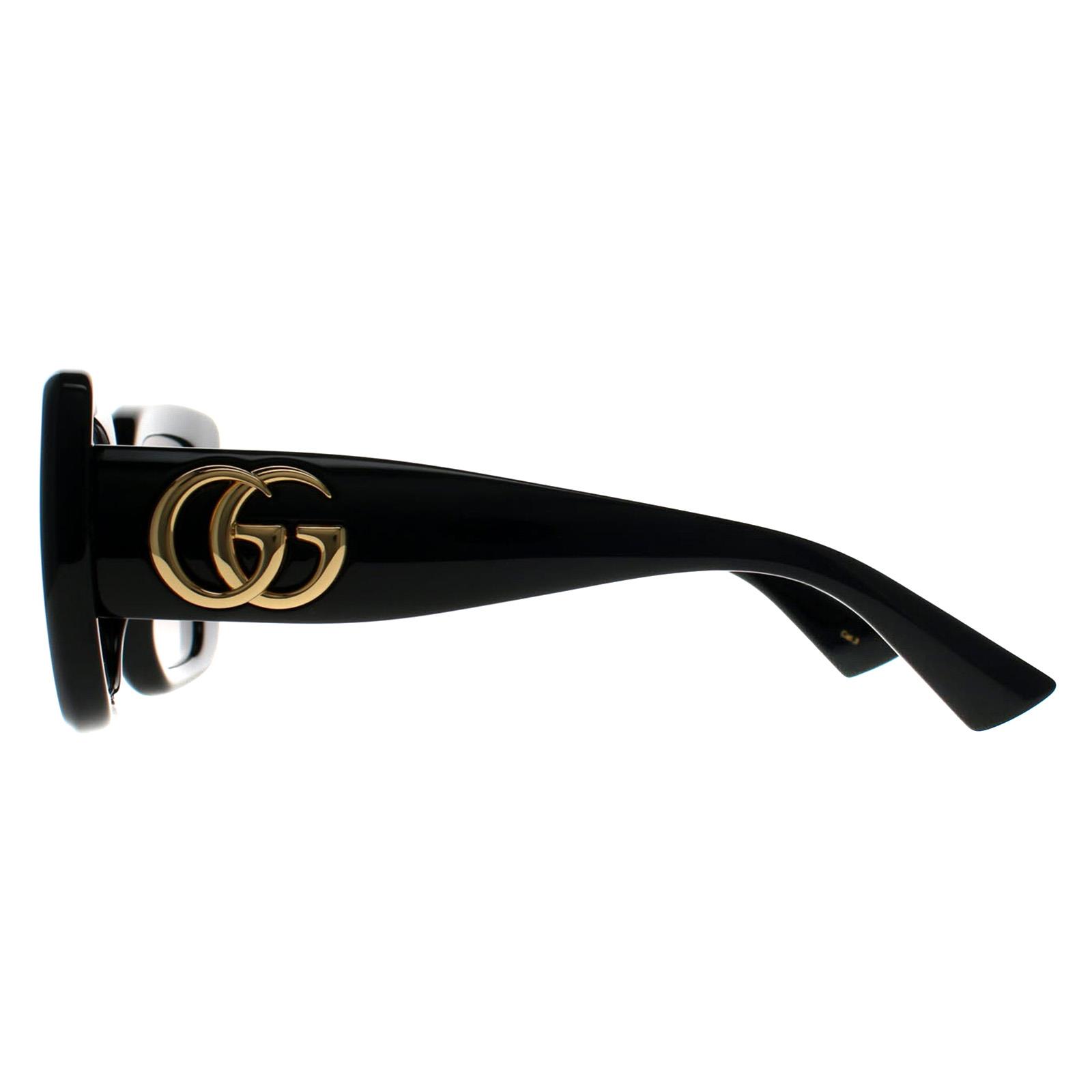 Black Gucci Black Square Shiny Black Grey Gradient GG1975S, Image 3 of 3