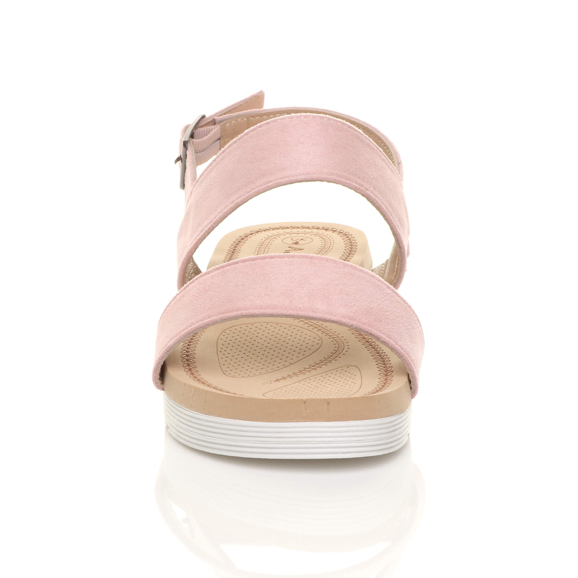 Light Pink AJVANI Light Pink Flatform Strappy Slingback Sandals, Image 6 of 6