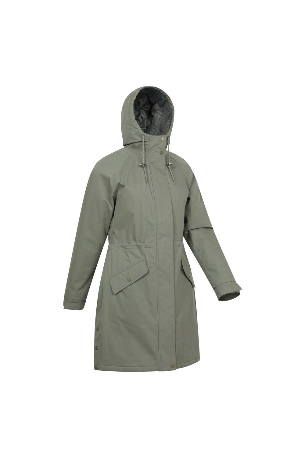 Khaki Polperro Lightweight Padded Waterproof Jacket, Image 3 of 4