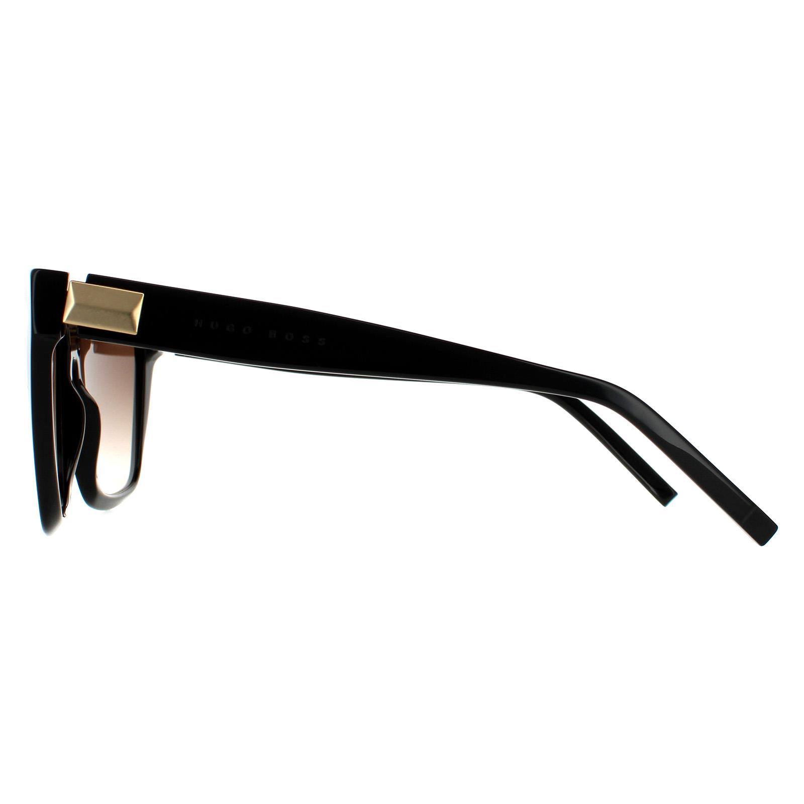 Black Hugo Boss Black Square Shiny Black Brown Gradient 90041091, Image 3 of 6