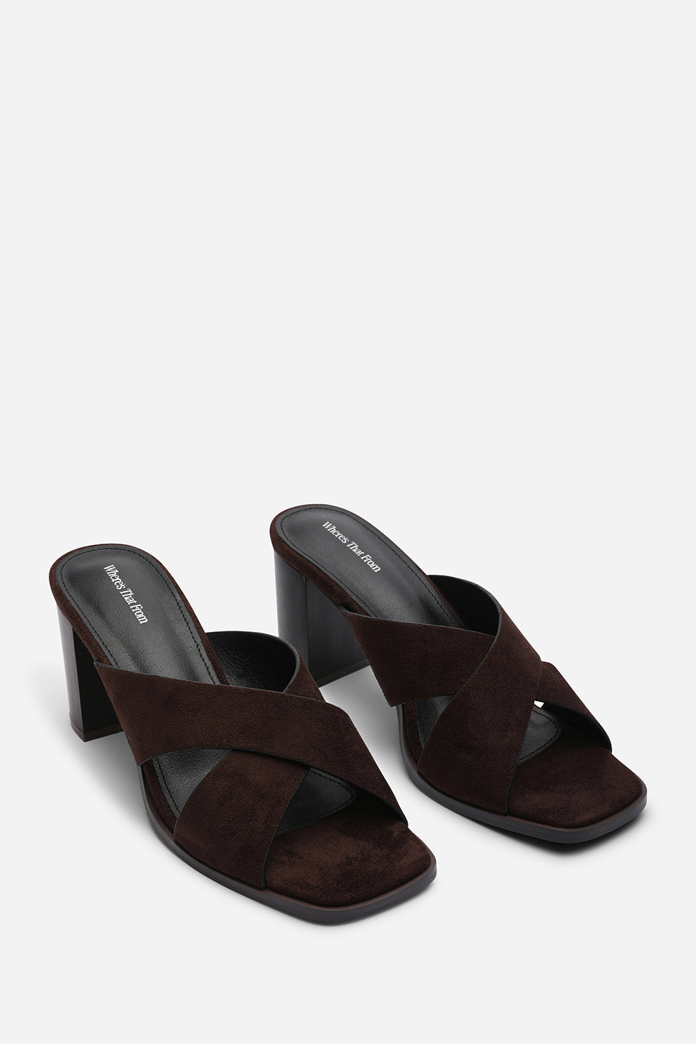Dark Brown Livana Crossover Strap Block Heel Sandal, Image 4 of 6