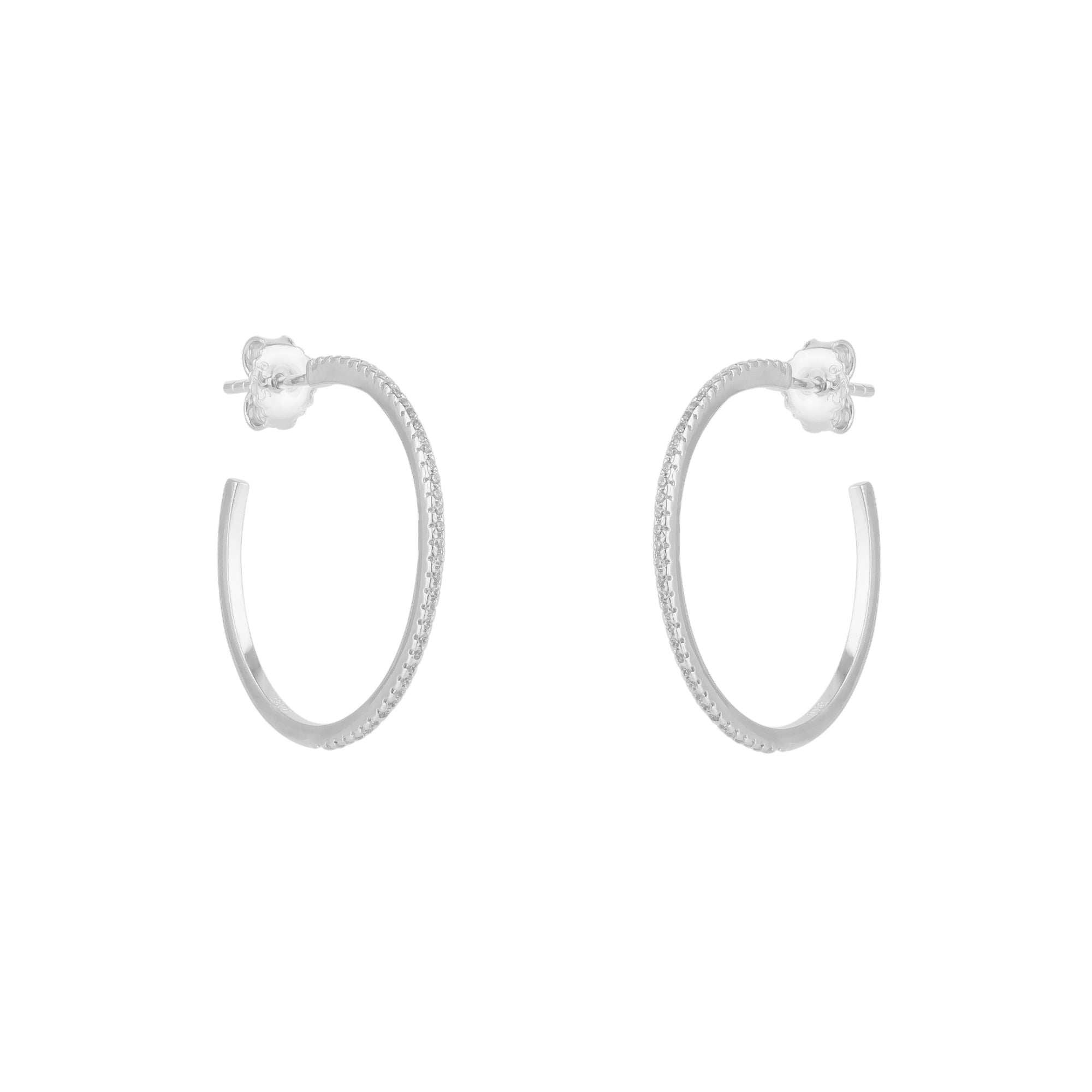 Silver Spero Silver Sterling Silver Stud Hoop Earring, Image 1 of 1