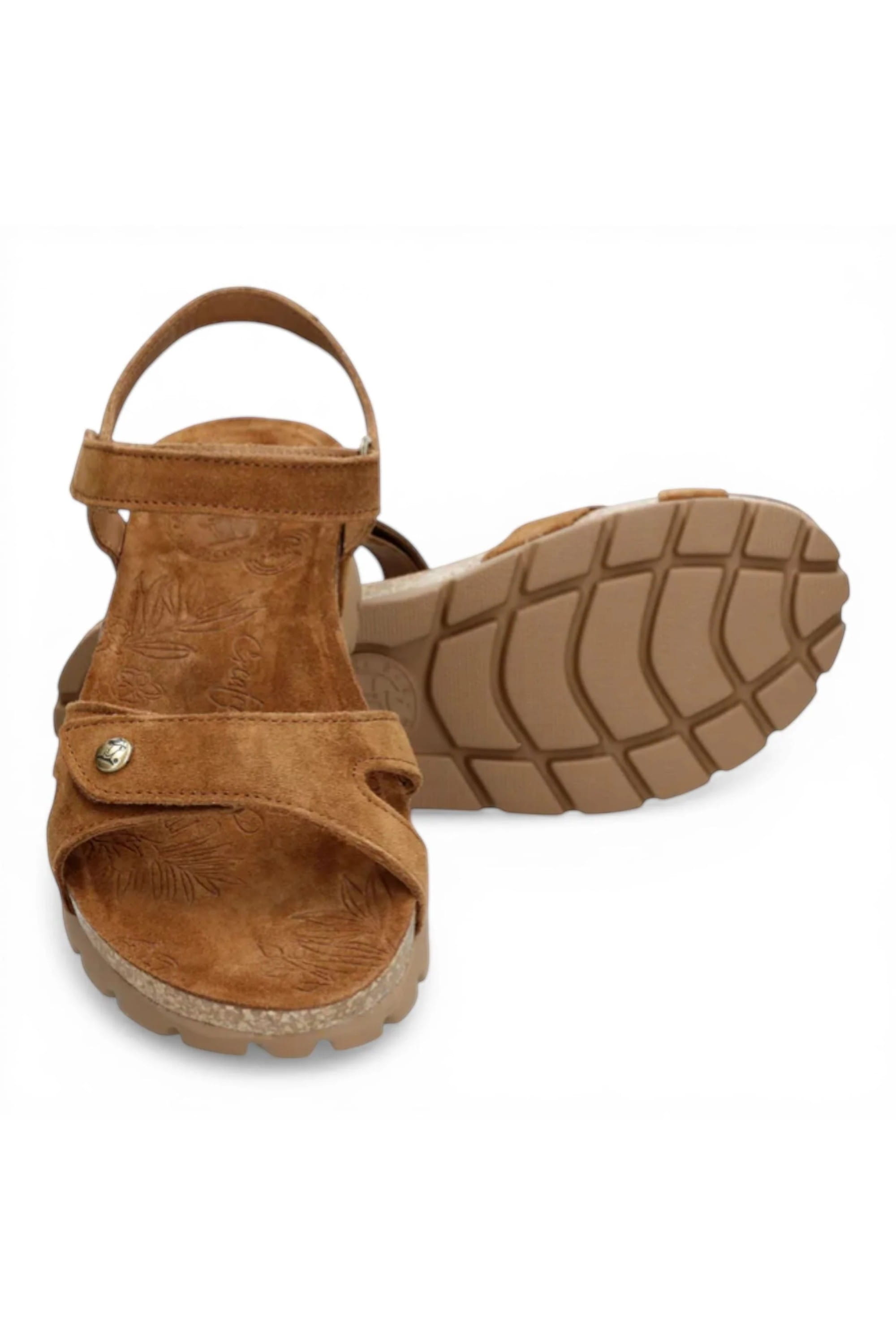 Brown Womens Leather Wedge Sandals - Sulia B26, Image 6 of 8