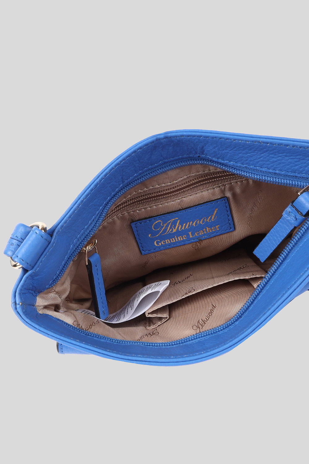 Blue 'Heaven' Real Leather Cross Body Bag, Image 4 of 4