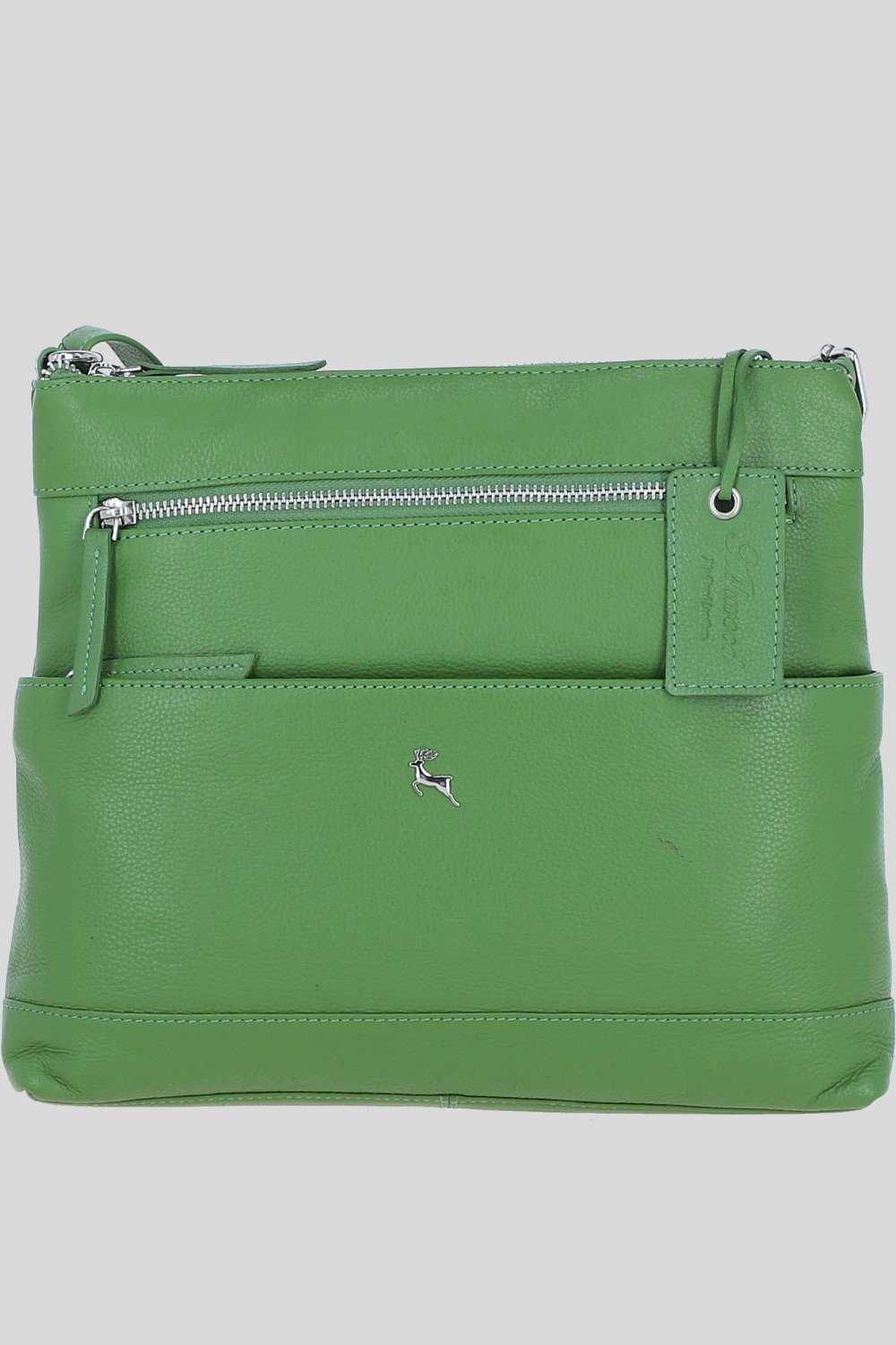Green Ashwood Leather Green 'Derby' Stylish Real Leather Shoulder Bag, Image 1 of 5