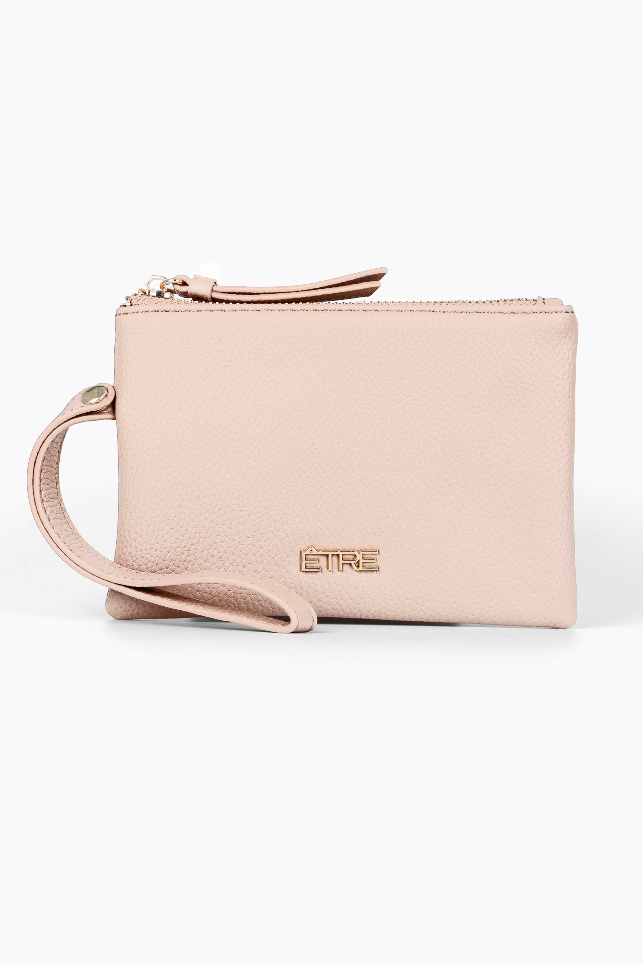 Pink Faux Leather Wristlet Purse