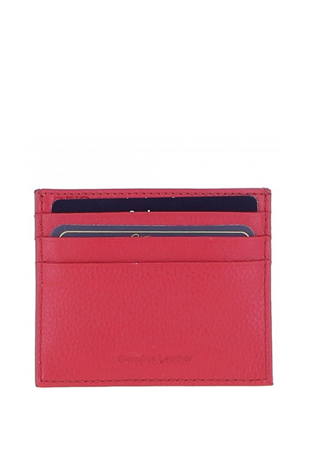 Raspberry Real Leather Card Holder & Key Ring Gift Set, Image 5 of 5
