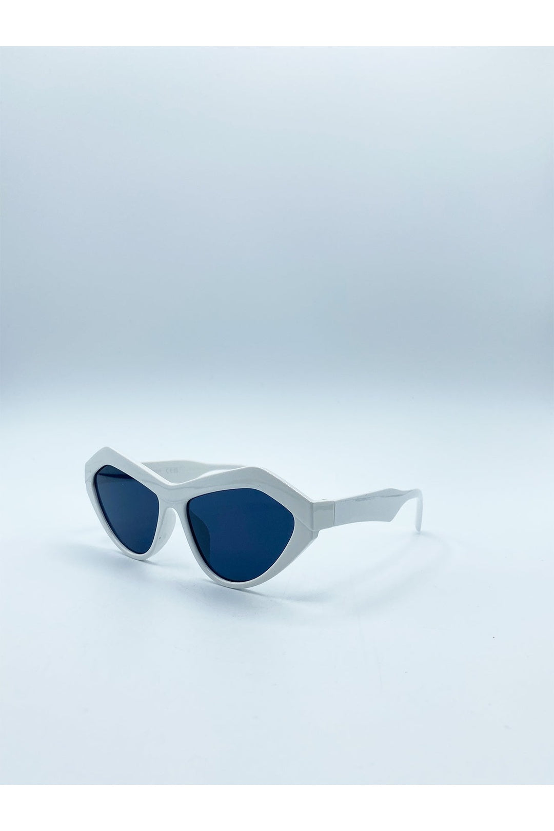 White Angular Sunglasses, Image 4 of 6