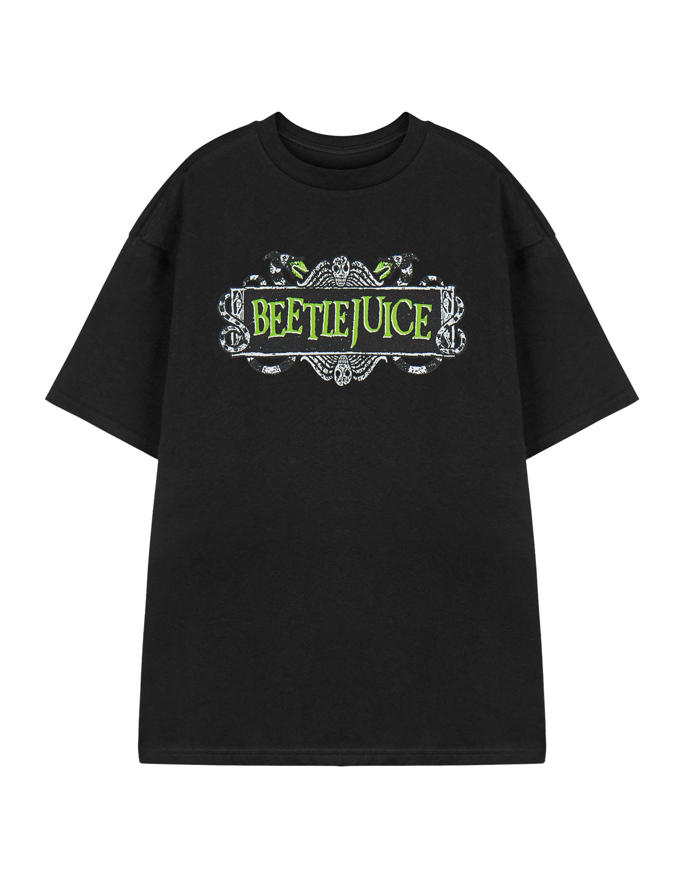 Black Beetlejuice Logo Pyjama Set, Image 4 of 6