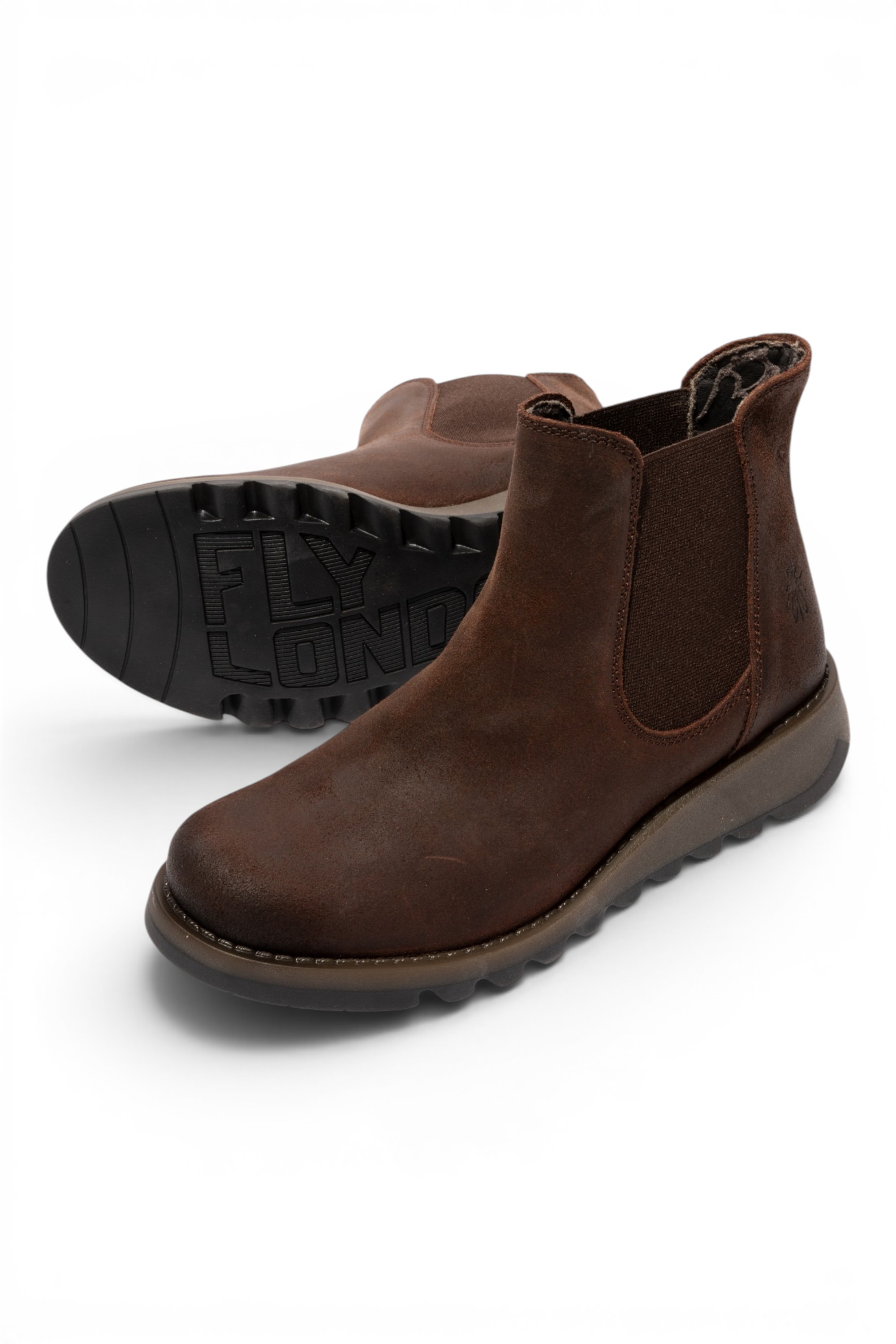 Dark Brown Women Chelsea Suede Leather boot-SALV175, Image 5 of 5