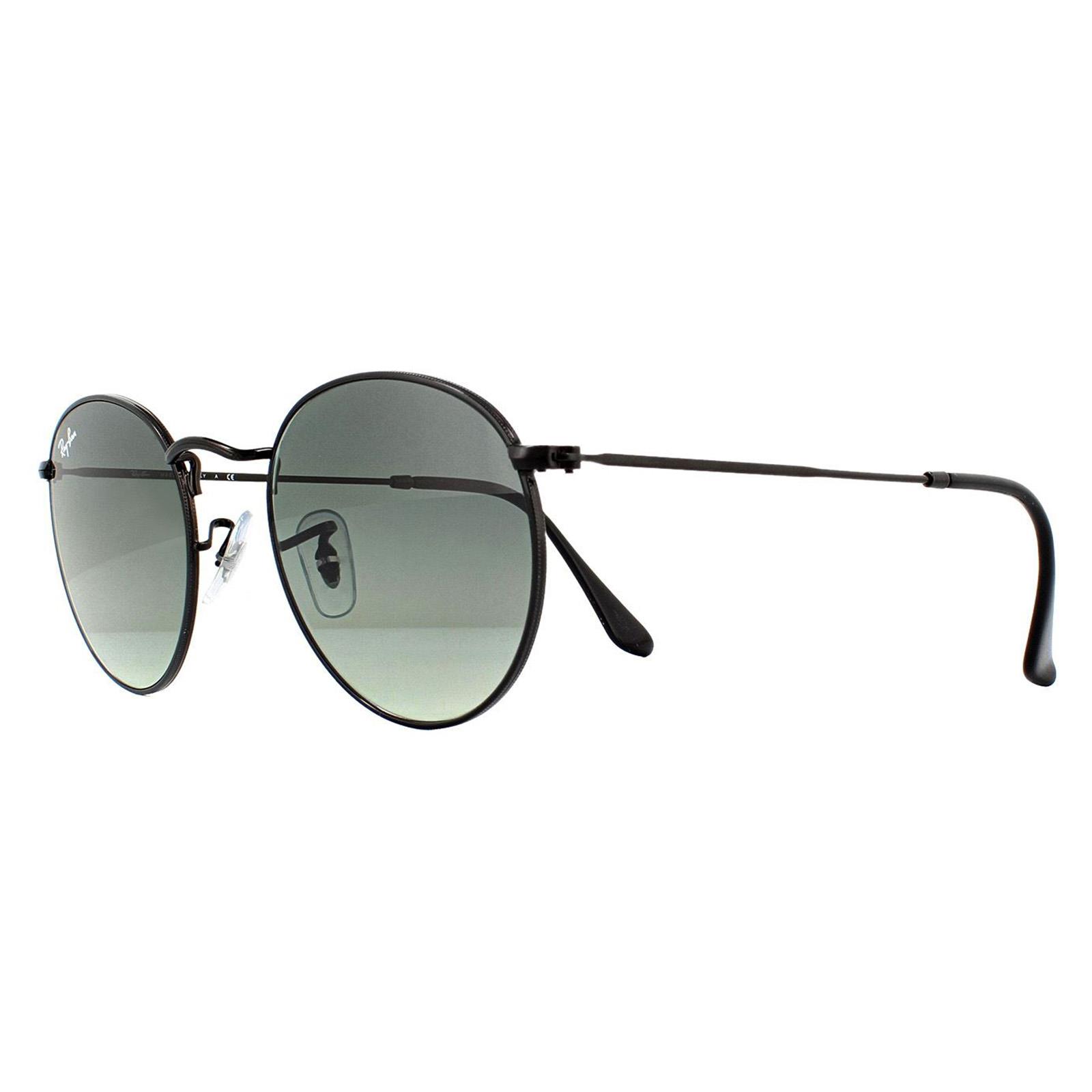 Black Ray-Ban Black Round Black Grey Gradient Sunglasses, Image 2 of 6