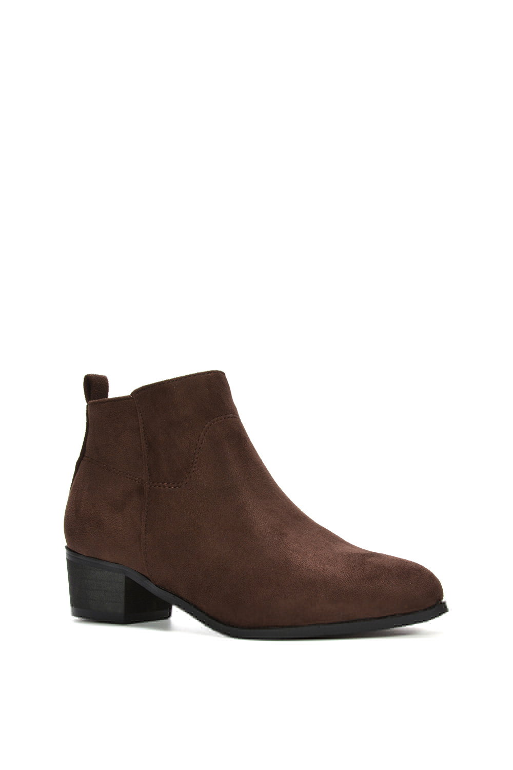 Brown 'Melodie' Zip Up Cowboy Ankle Boots With Low Block Heel, Image 2 of 6