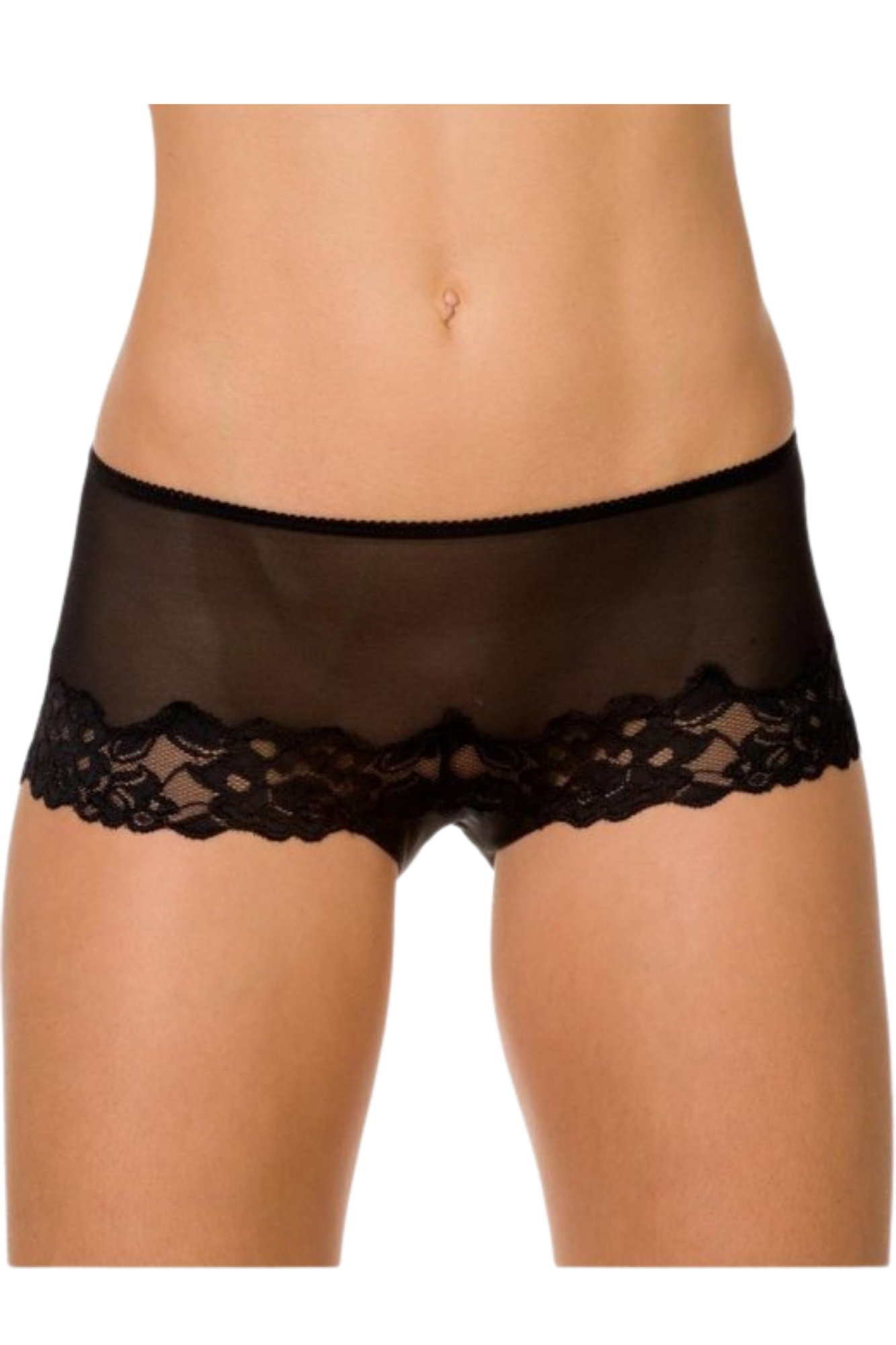 Black 3 Pack Sheer Mesh Lace Boxers, Image 1 of 3
