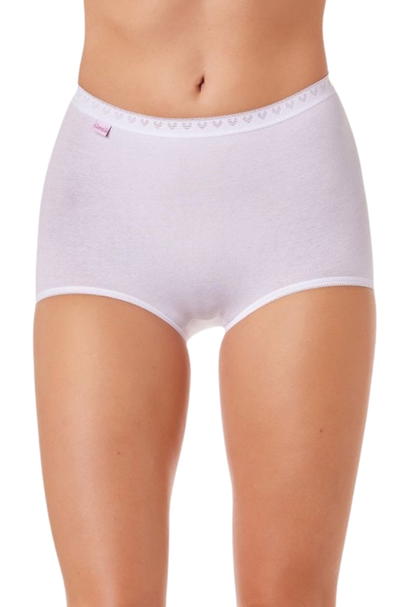 White Three Pack Cotton Maxi Briefs, Image 1 of 5