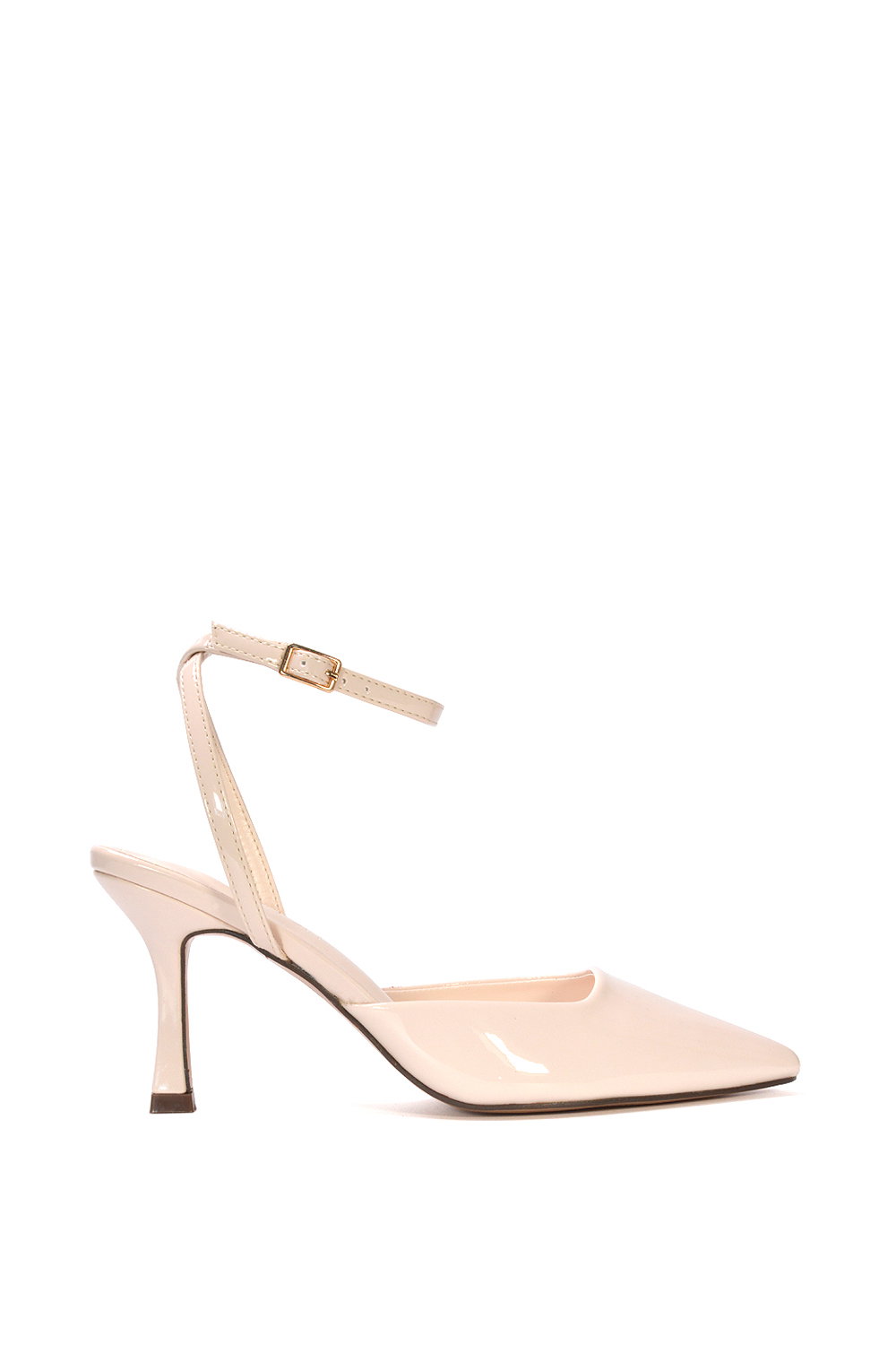 Black 'Tori' Pointed Toe Stiletto Heels With Ankle Strap