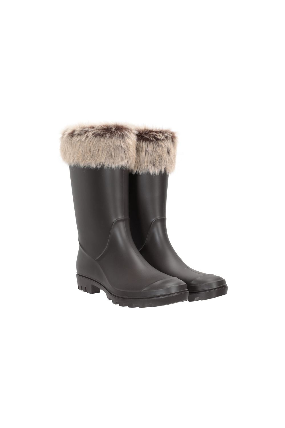Beige Faux Fur Lined Wellington Boots, Image 7 of 7