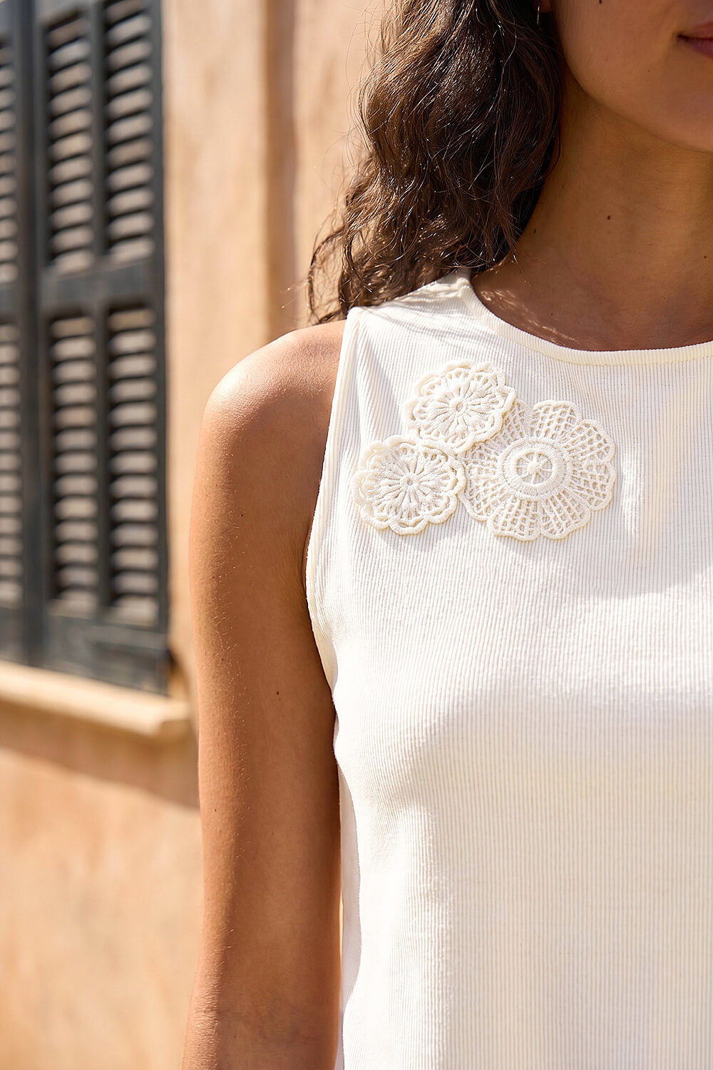 Ivory Dusk Floral Embroidered Top, Image 5 of 4