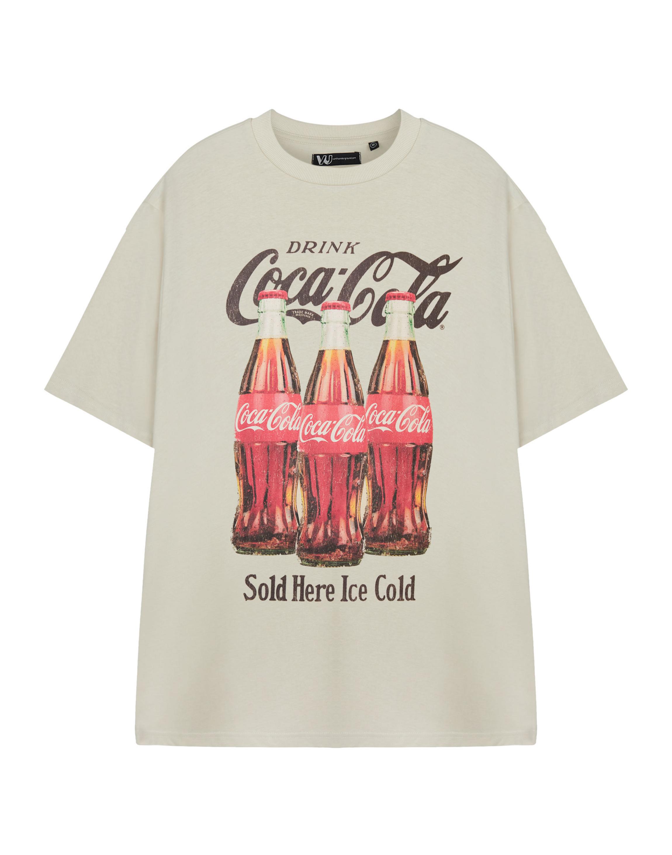 Beige Coca Cola Sold Here Ice Cold Large T-Shirt, Image 1 of 6