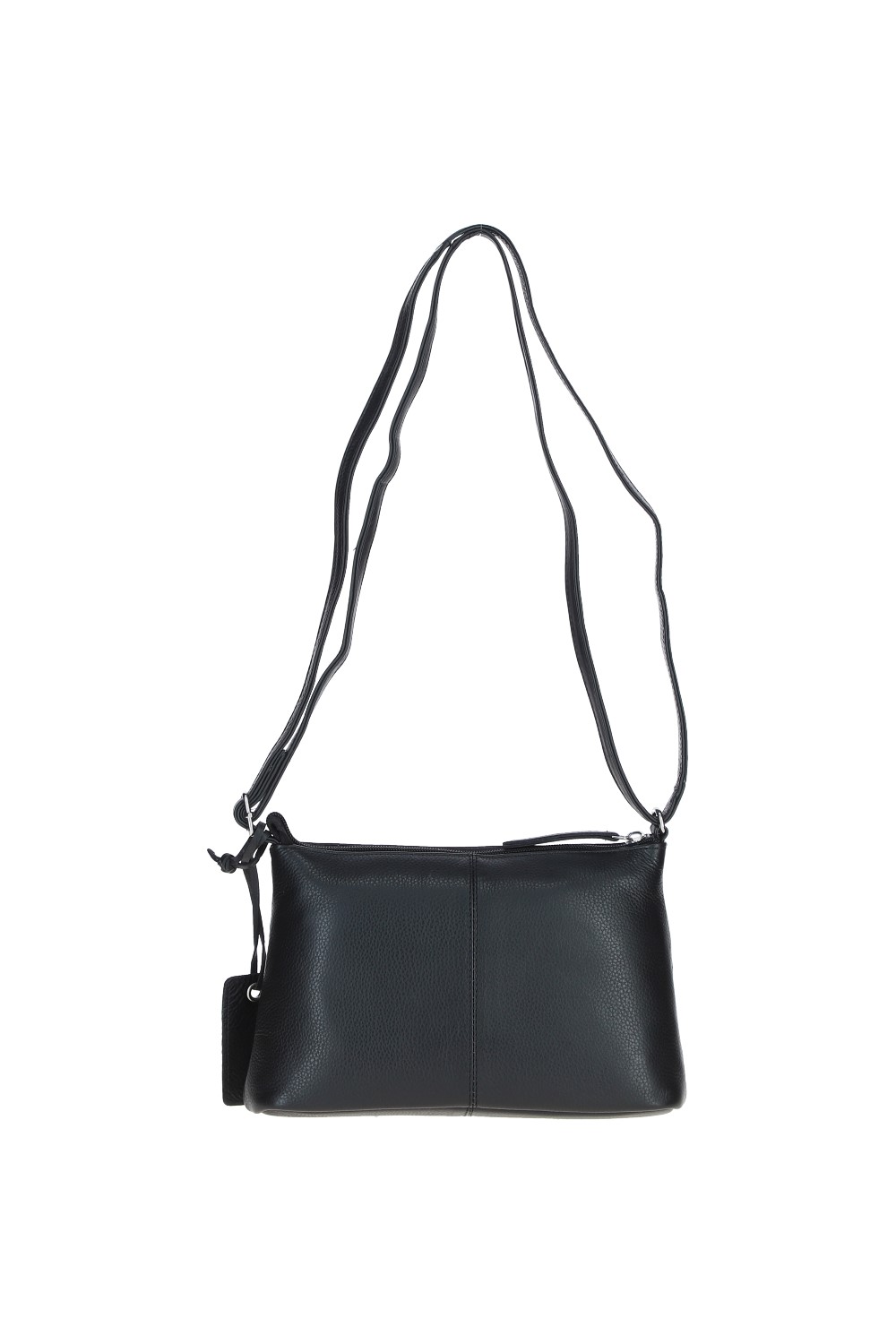 Black 'Dublin' Elegant Real Leather Crossbody Bag, Image 5 of 5